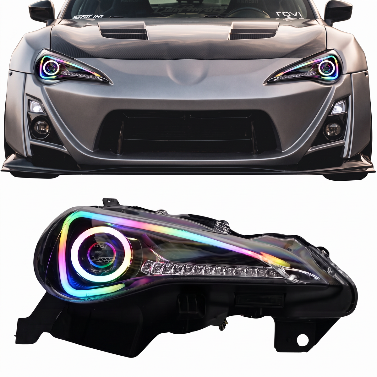 Scion FRS Spec-D Multicolor Flow DRL Boards (2012-2017) — lighting shown installed