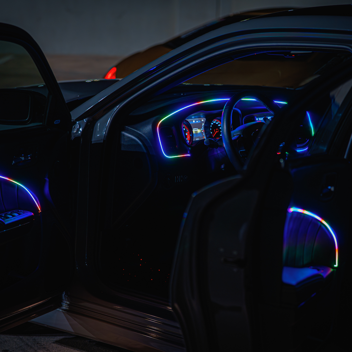 Flow Series Interior Trim Fiber optic Light Kit | 2–8pc Custom Setup — lighting shown installed