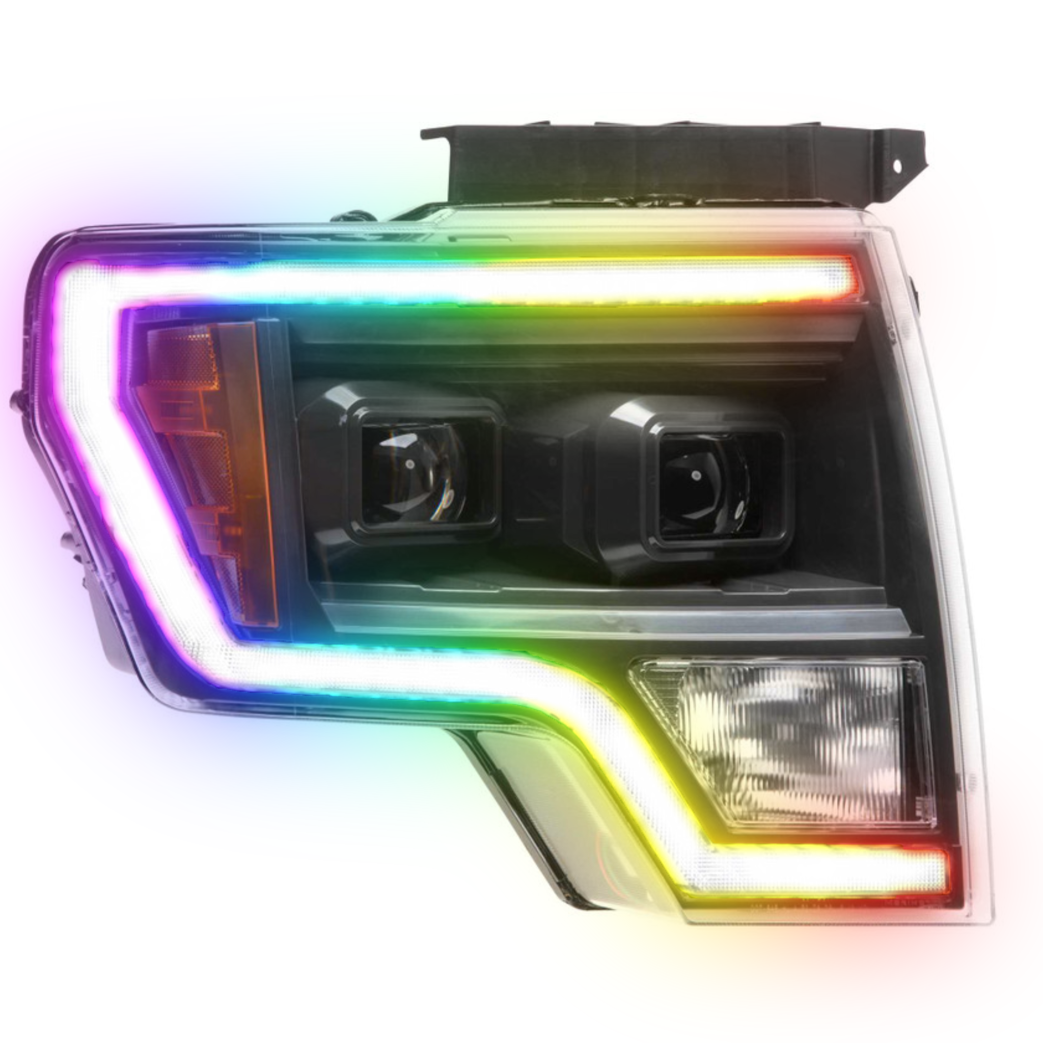 2009-2014 Ford F-150: Multicolor Built Morimoto XB Hybrid Headlights