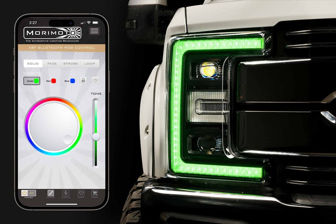Ford Super Duty: Multicolor Headlights (2017-2019) | XRGB – Custom Multicolor LED Lighting by RGB Halo Kits