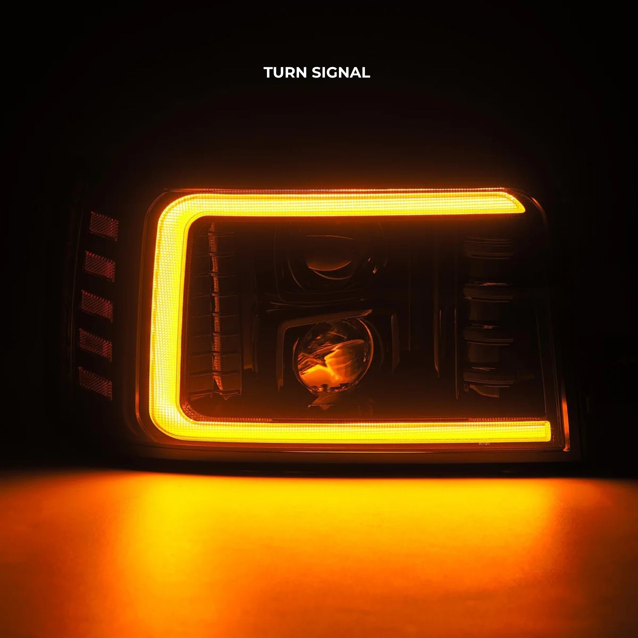 Ford F-Series/Bronco: Multicolor Flow Series Alphablack Headlights (1992-1996) | Alpharex – Custom Multicolor LED Lighting by RGB Halo Kits