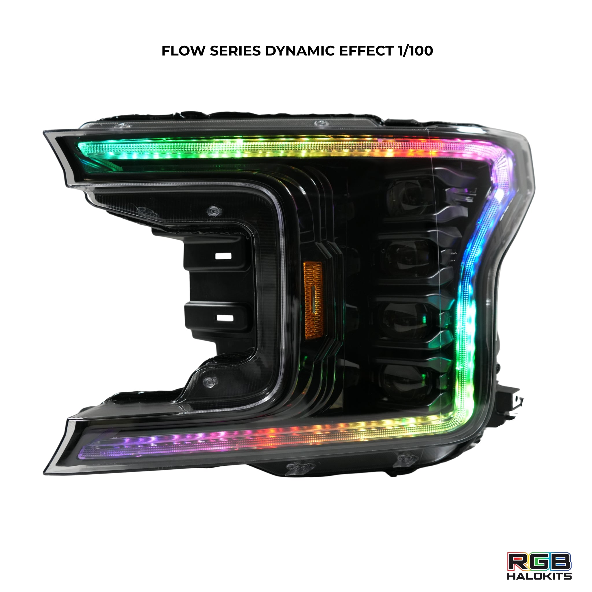 Ford F-150: Multicolor Flow Series Headlights (2018-2020) | XB Morimoto – Custom Multicolor LED Lighting by RGB Halo Kits