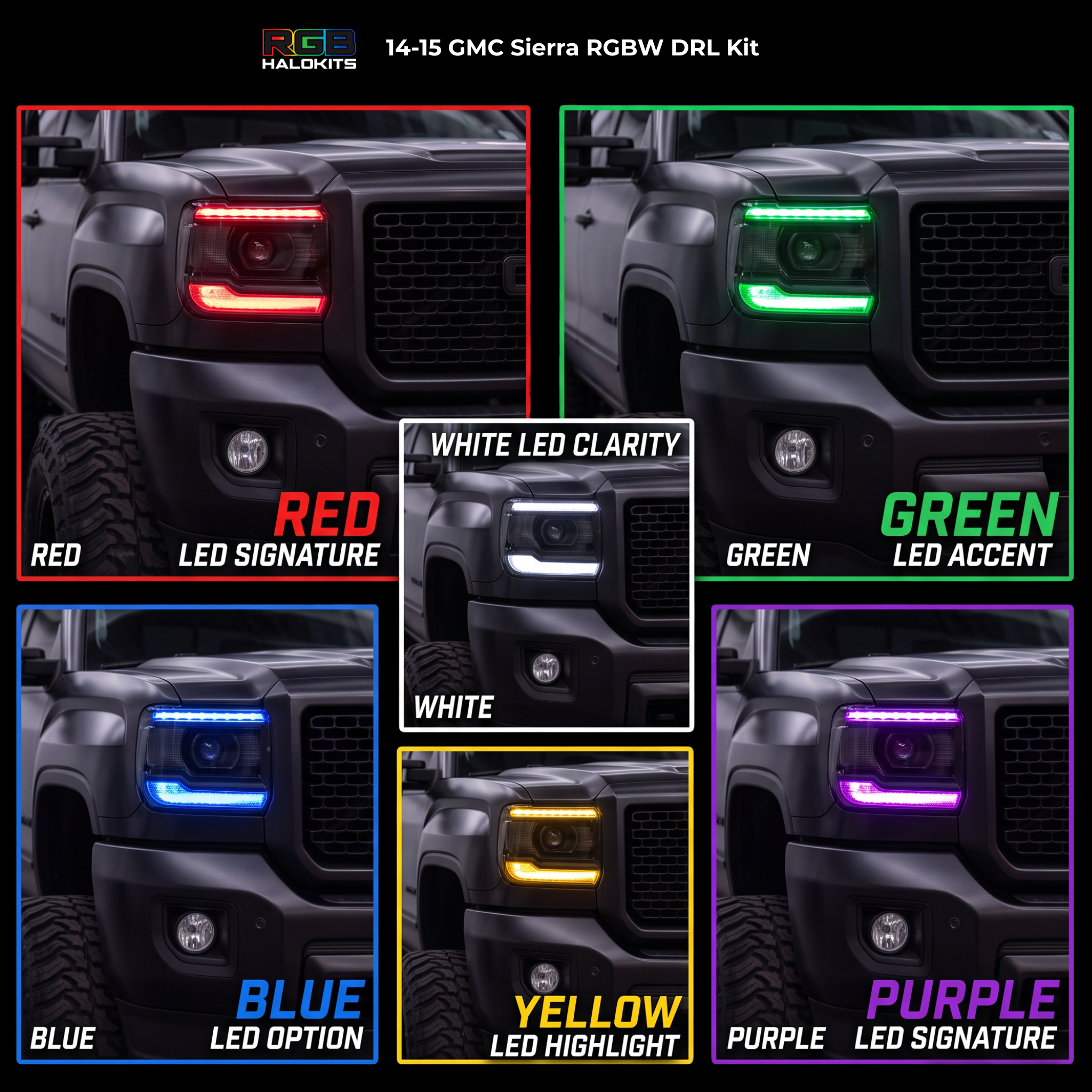 GMC Sierra RGBW DRL Boards (2014-2015)