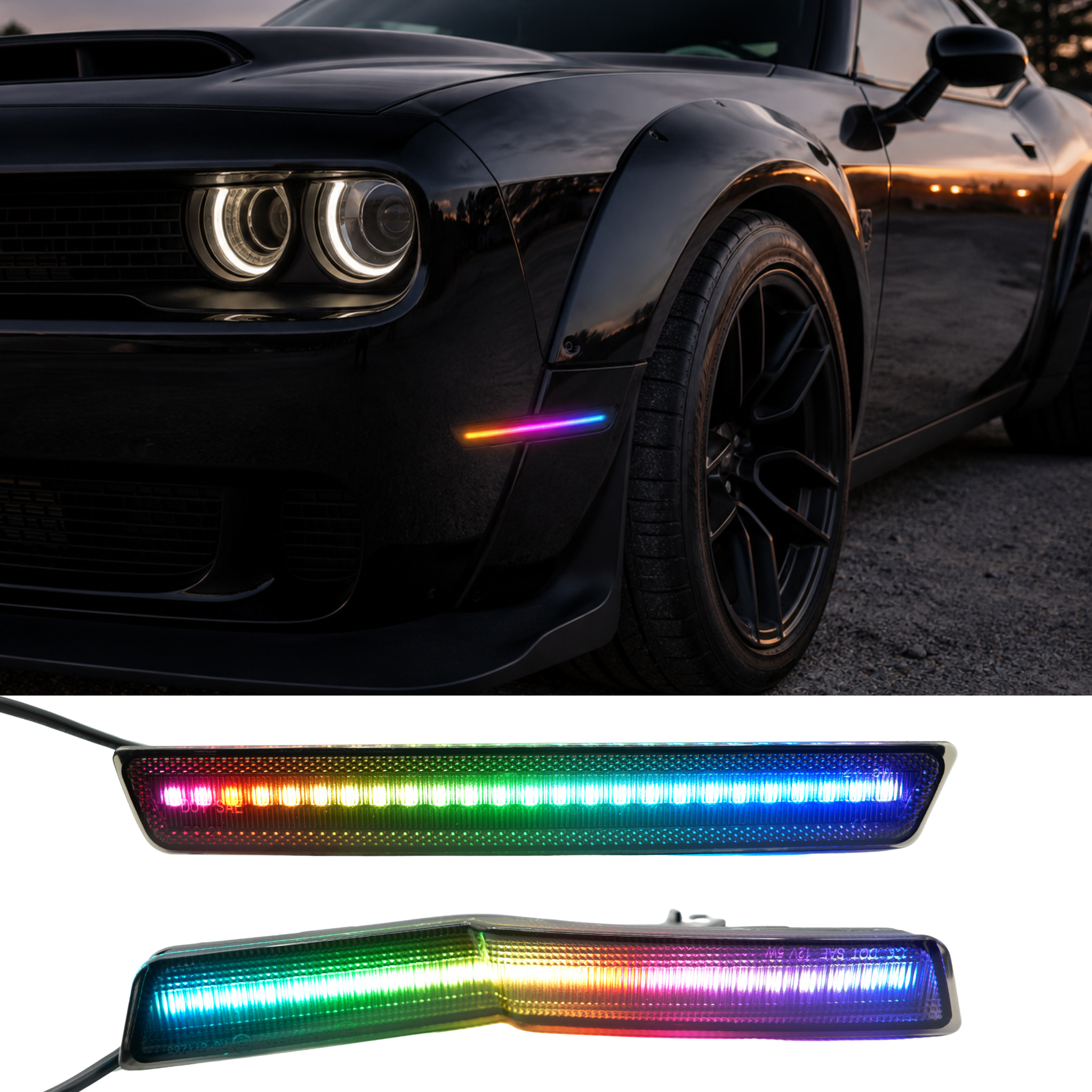 Dodge Challenger Widebody Flow Series Side Markers (2018–2023)