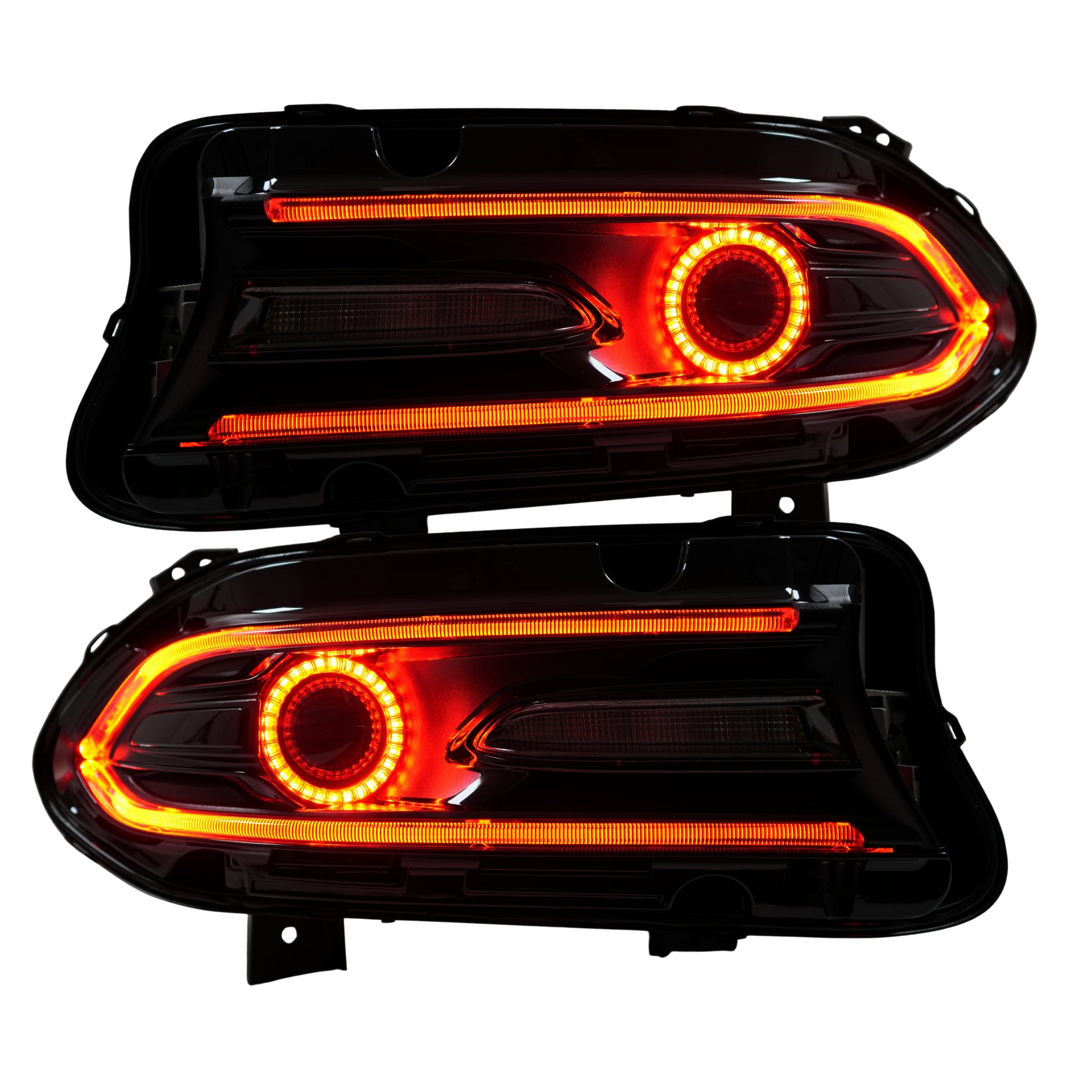 Dodge Charger: Multicolor Headlights (2015-2023) RGBW β Custom Multicolor LED Lighting by RGB Halo Kits