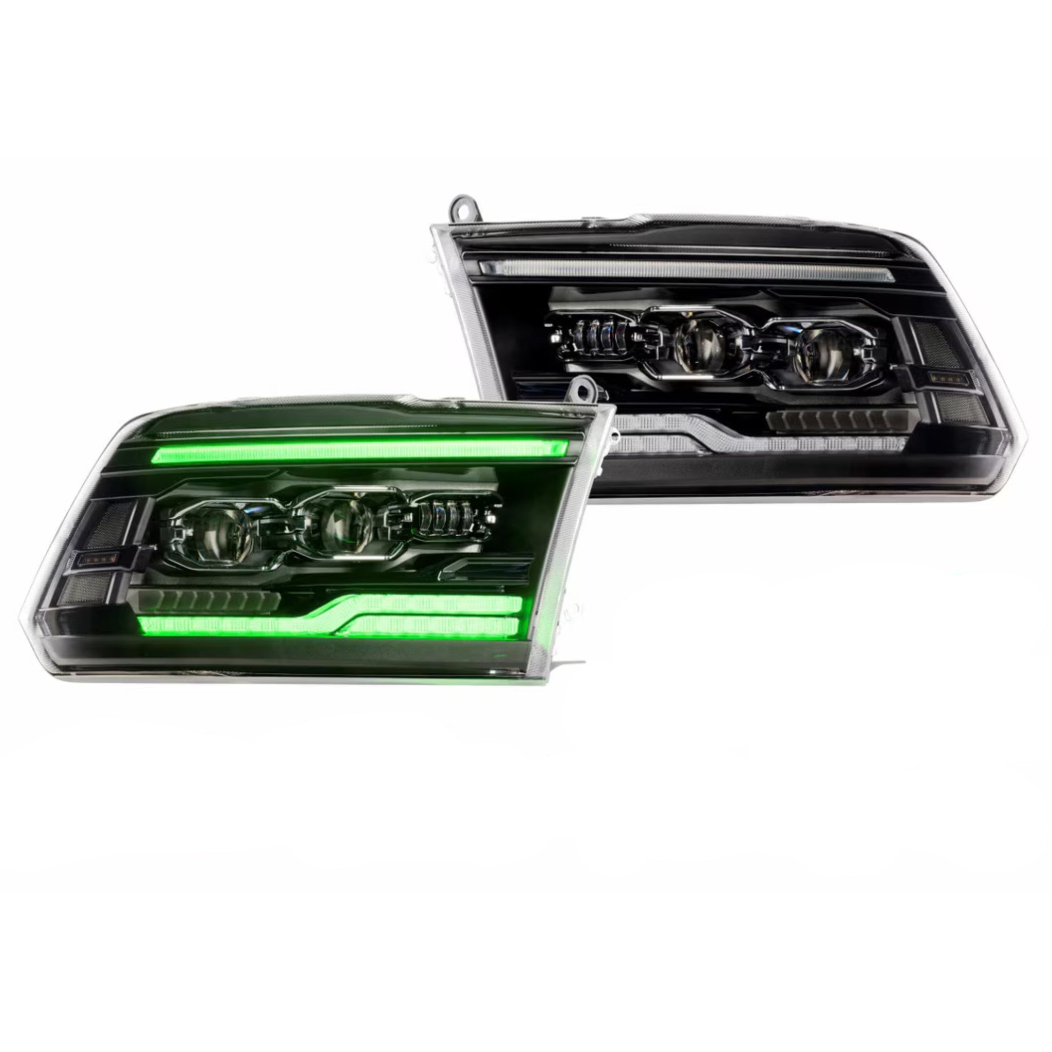 Dodge Ram 1500/HD: Multicolor XRGB Evo Headlights (2009-2018) – Custom Multicolor LED Lighting by RGB Halo Kits