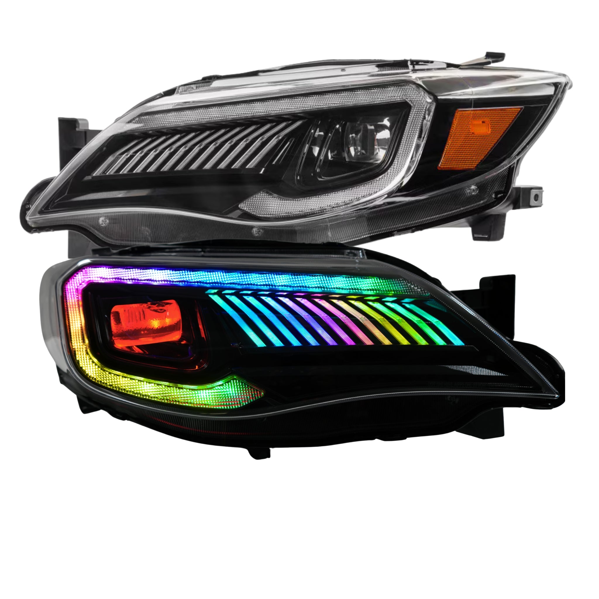 Subaru Impreza WRX/STI: Multicolor Flow Series Headlights (2008-2014) | XB Morimoto – Custom Multicolor LED Lighting by RGB Halo Kits