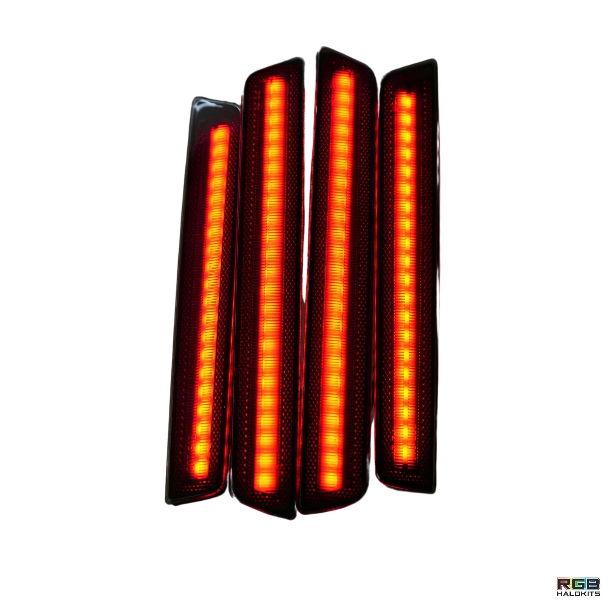 2015-2023 Dodge Challenger Flow Series Side Markers (4pc) – Custom Multicolor LED Lighting by RGB Halo Kits