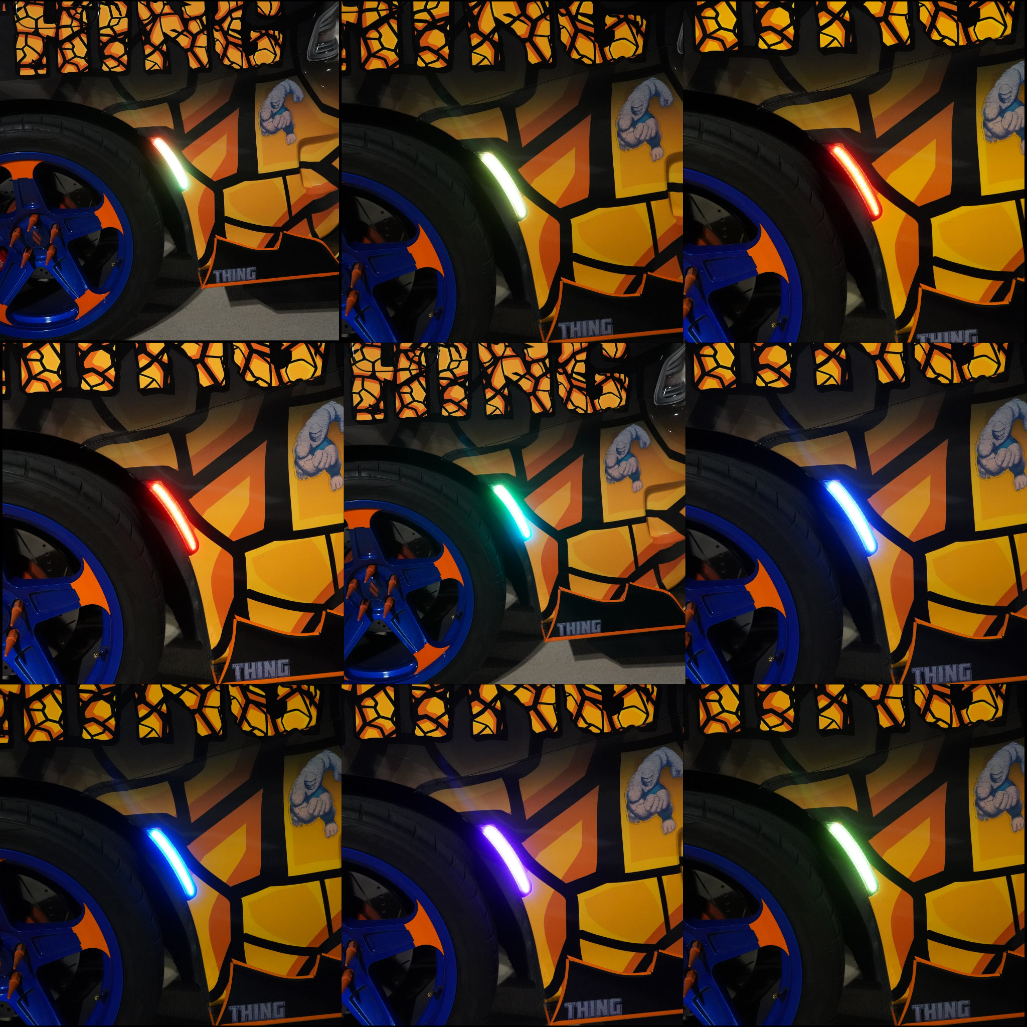 2015-2023 Dodge Charger Flow Series Side Markers (4pc) – Custom Multicolor LED Lighting by RGB Halo Kits