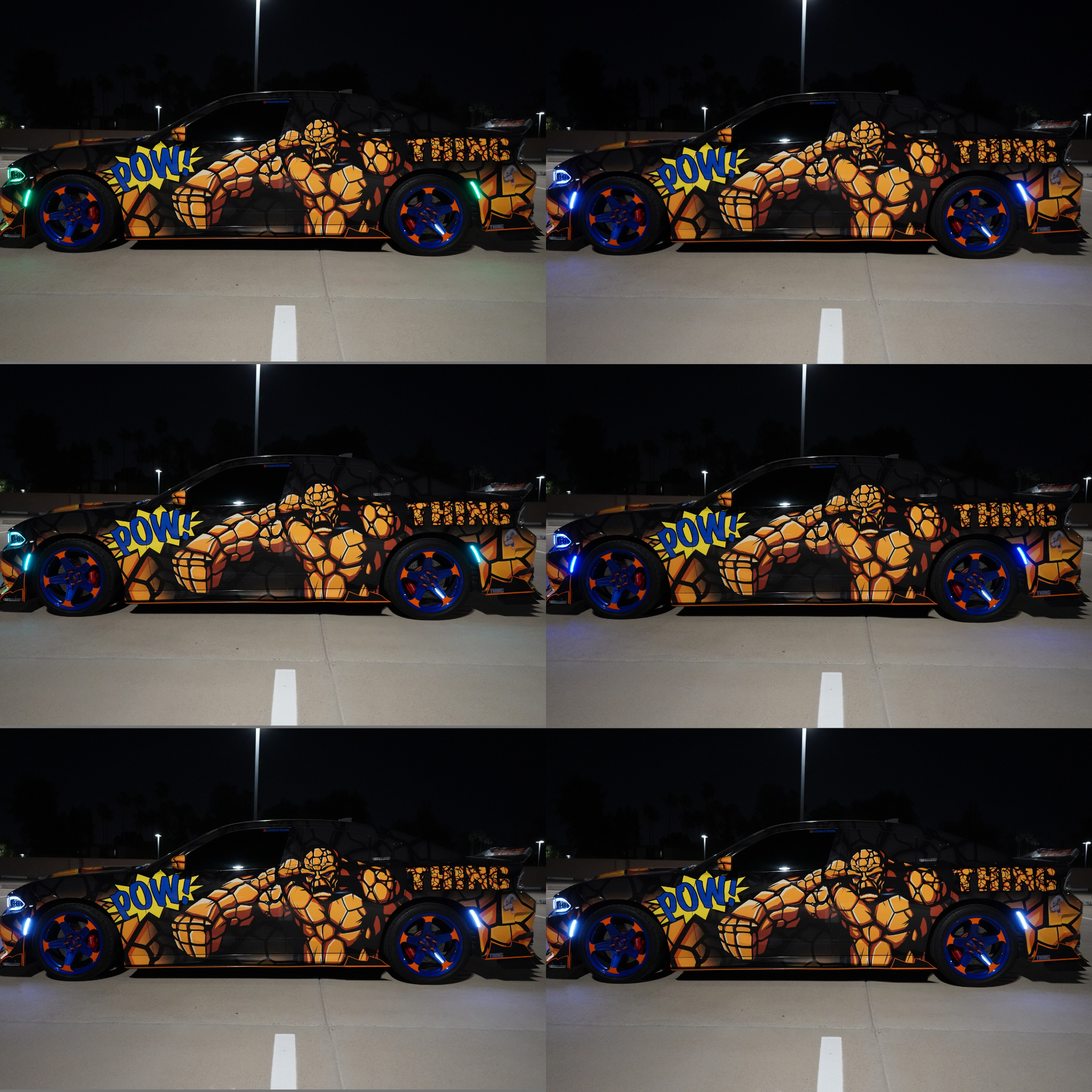 2015-2023 Dodge Charger Flow Series Side Markers (4pc) – Custom Multicolor LED Lighting by RGB Halo Kits