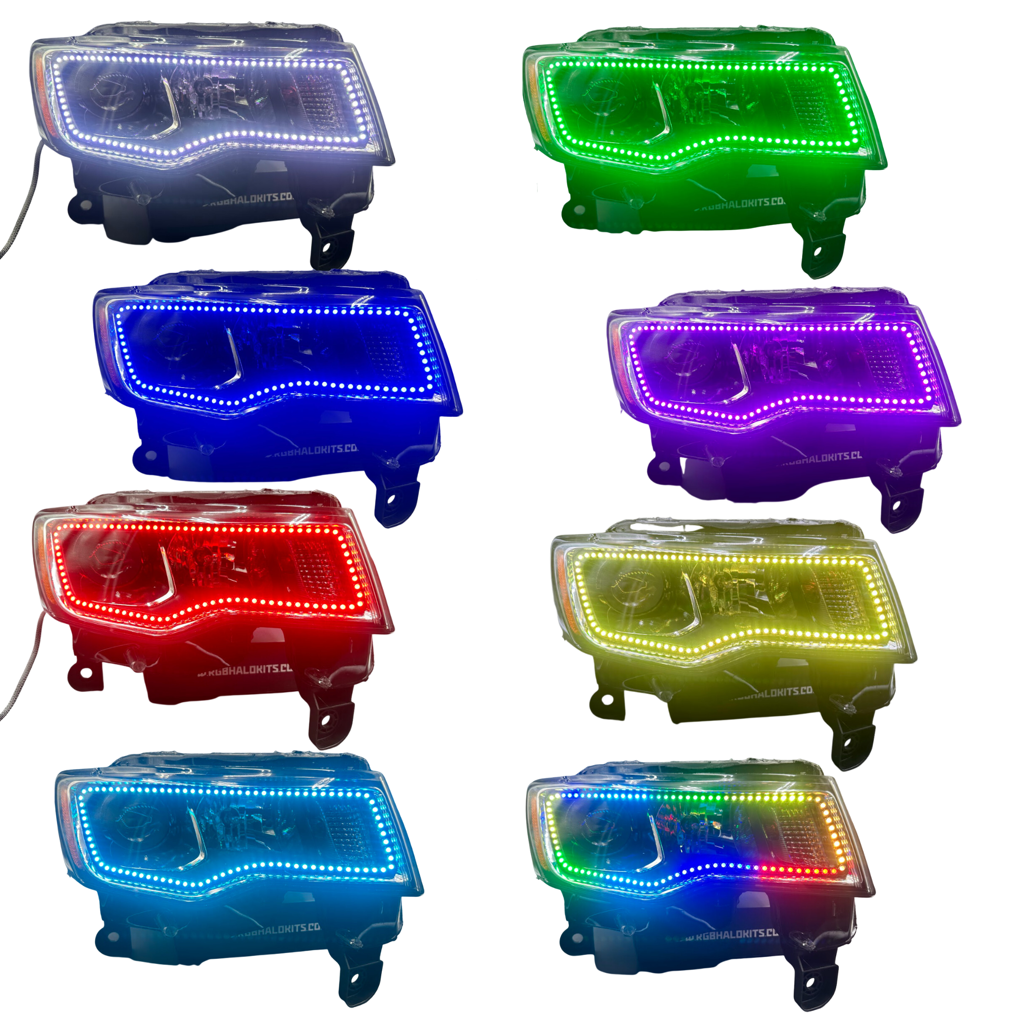 2014-2021 Jeep Grand Cherokee Multicolor Halo Kit