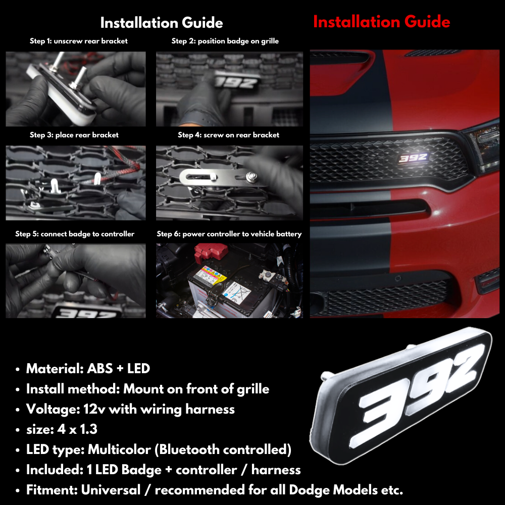 392 LED Badge (Multicolor Flow) – Custom Multicolor LED Lighting by RGB Halo Kits