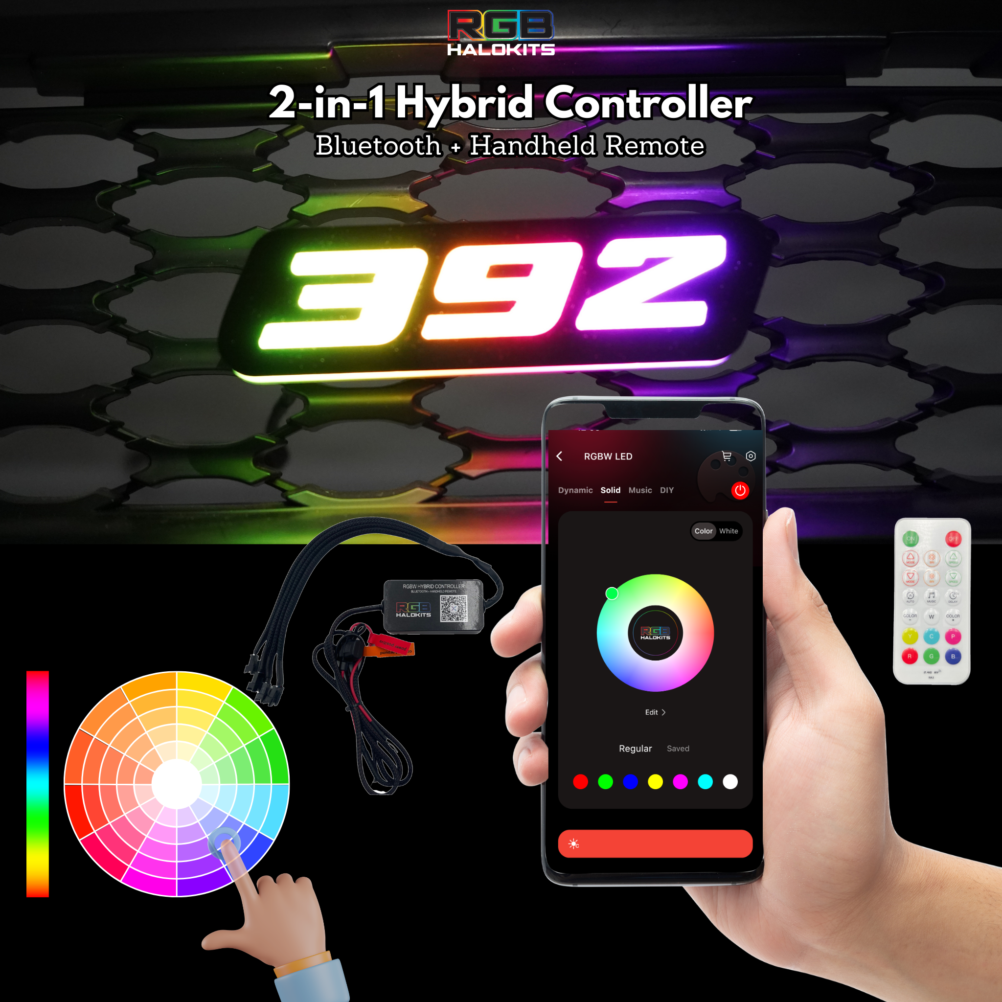 392 LED Badge (Multicolor Flow) – Custom Multicolor LED Lighting by RGB Halo Kits