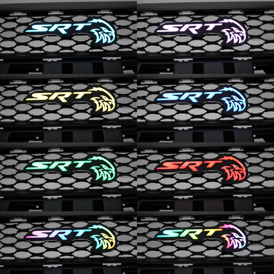 Jeep Trackhawk LED Emblem Badge: (Multicolor)