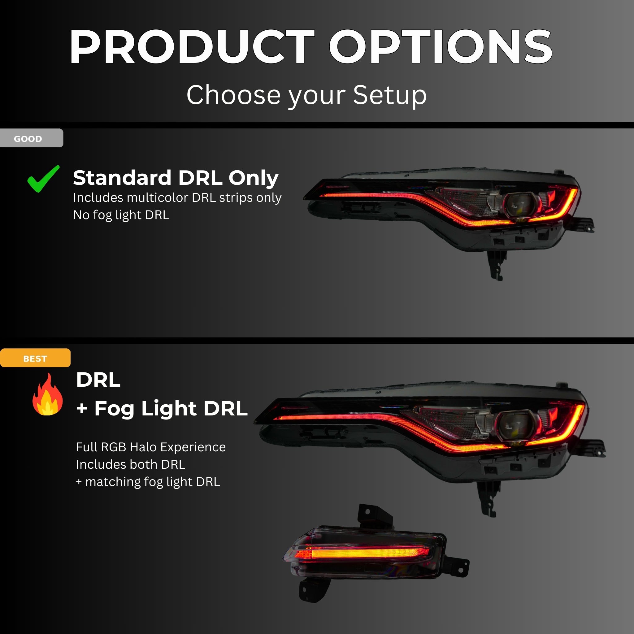 Chevrolet Camaro RS/SS RGBWA DRL Boards (2019-2024)
