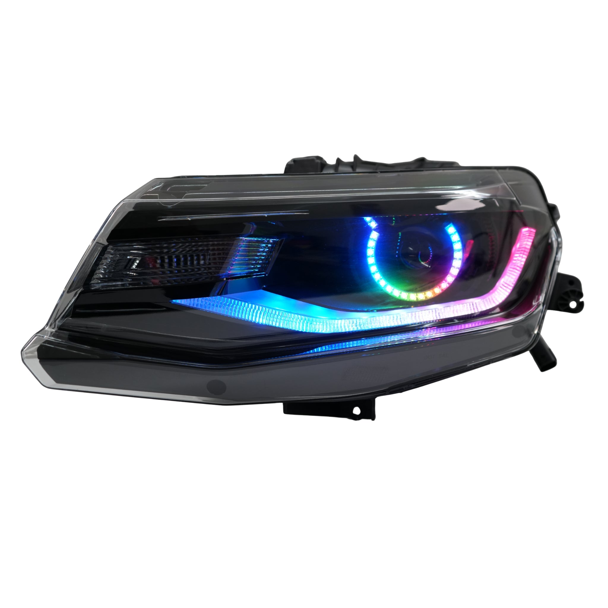 Chevrolet Camaro: Multicolor Flow Series Headlights w/ Halos (2016-2018) – Custom Multicolor LED Lighting by RGB Halo Kits