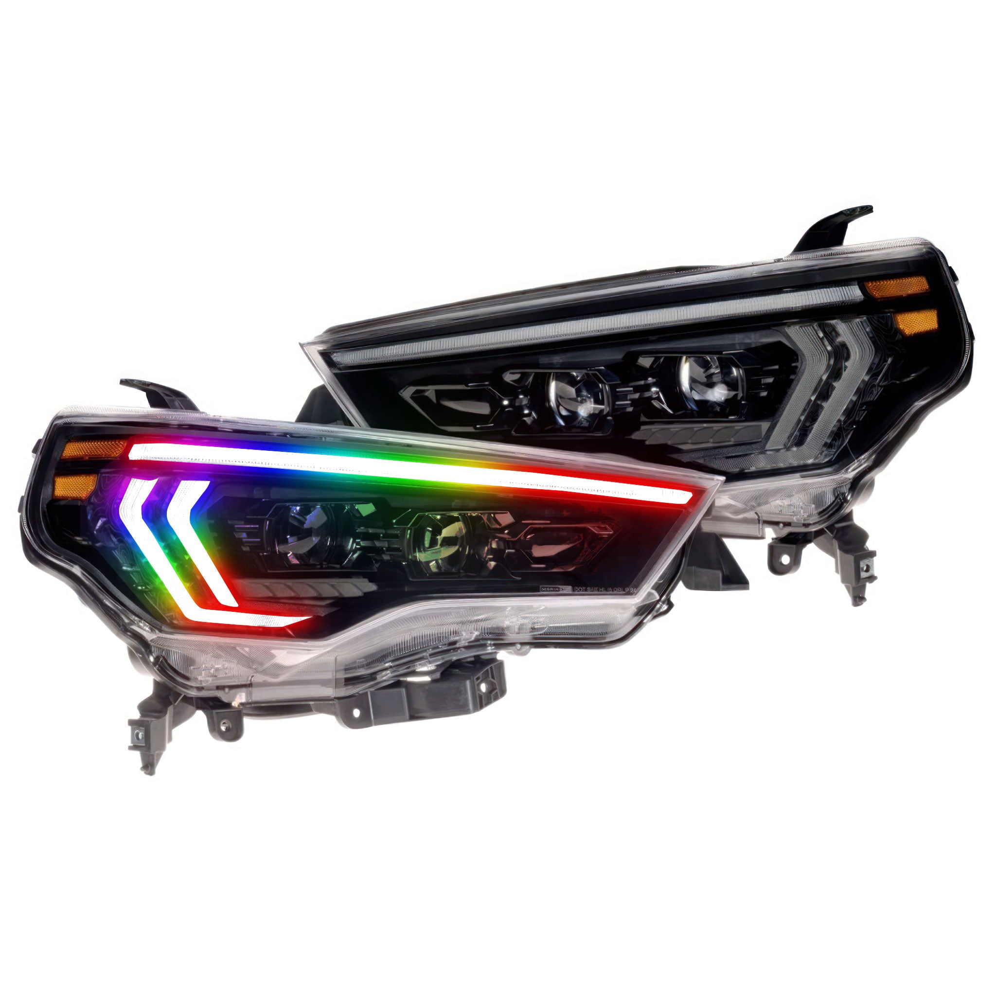 Toyota 4Runner: Multicolor Flow Series Headlights (2014-2024) | XB Evo Hybrid โ Custom Multicolor LED Lighting by RGB Halo Kits