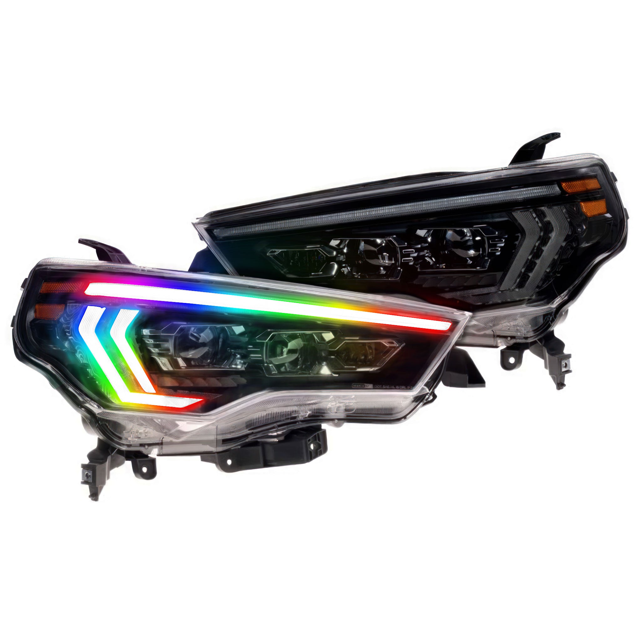 Toyota 4Runner: Multicolor Flow Series Headlights (2014-2024) | XB Evo โ Custom Multicolor LED Lighting by RGB Halo Kits