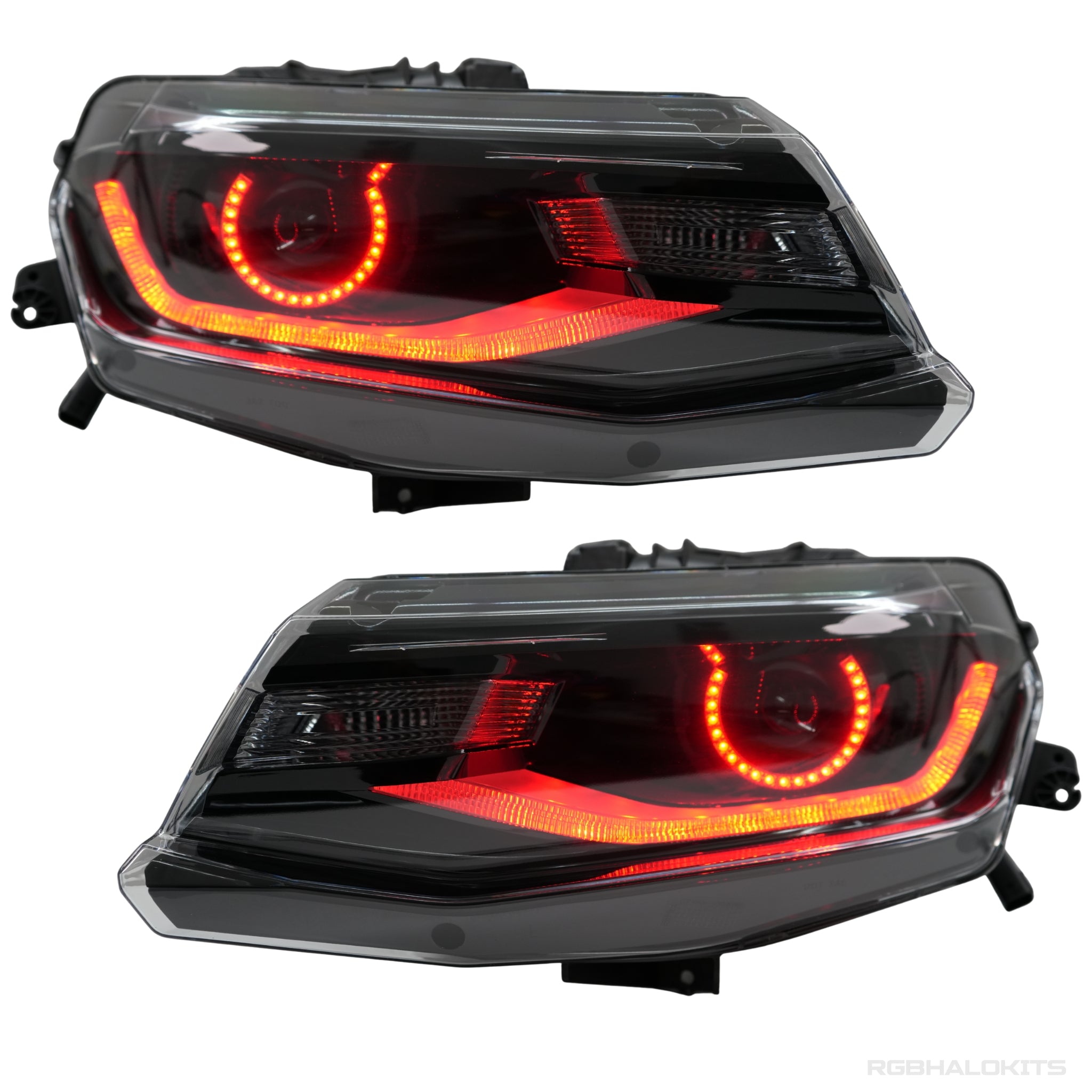 Chevrolet Camaro: Multicolor Flow Series Headlights w/ Halos (2016-2018) – Custom Multicolor LED Lighting by RGB Halo Kits