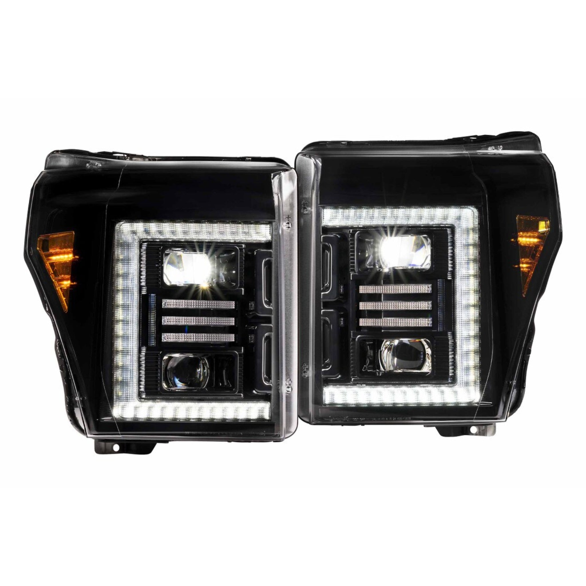 FORD SUPER DUTY (11-16): XB HYBRID LED HEADLIGHTS – Custom Multicolor LED Lighting by RGB Halo Kits