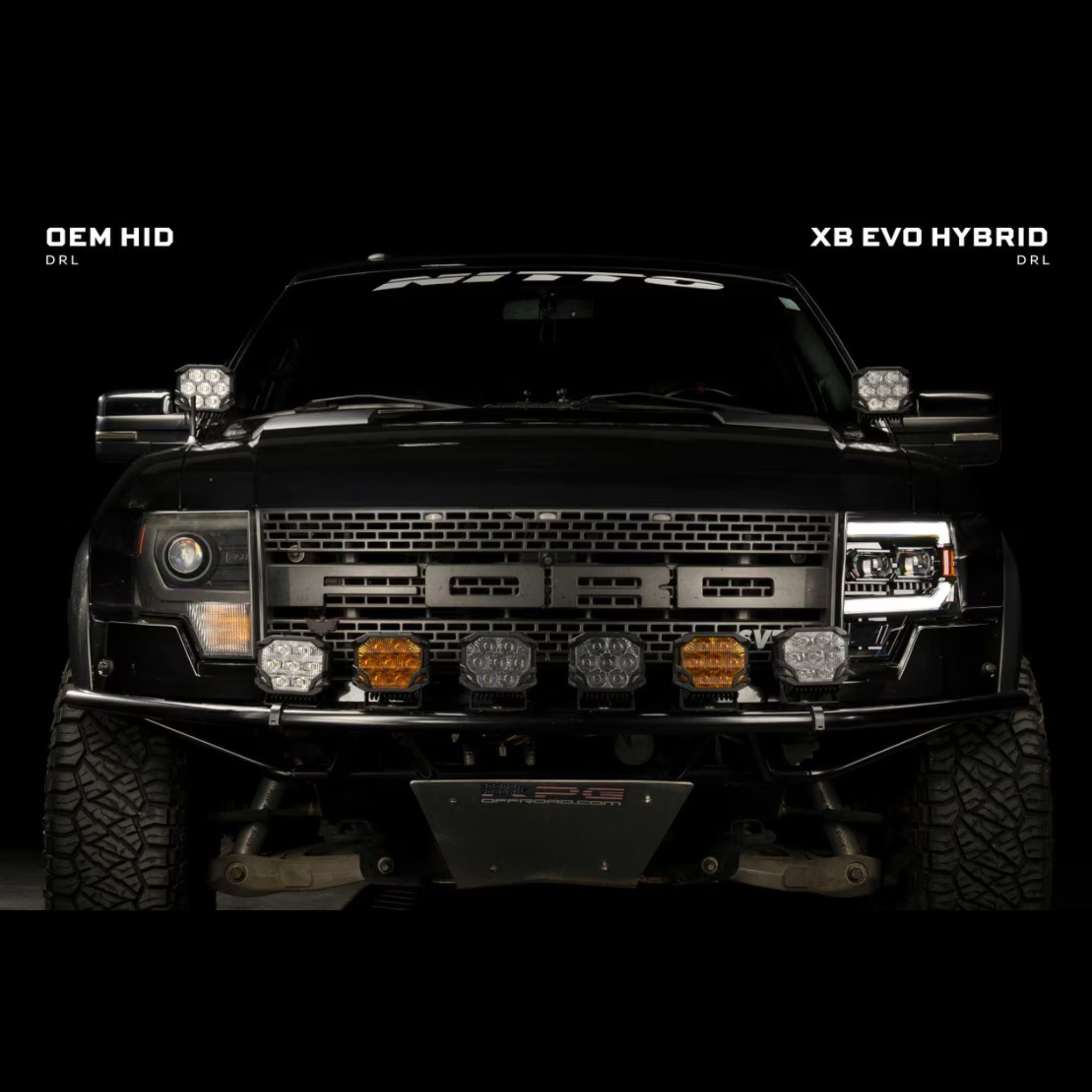 Ford LED Headlights F150 (2009 - 2014) SVT Raptor (2010-2014)| XB Evo Hybrid – Custom Multicolor LED Lighting by RGB Halo Kits