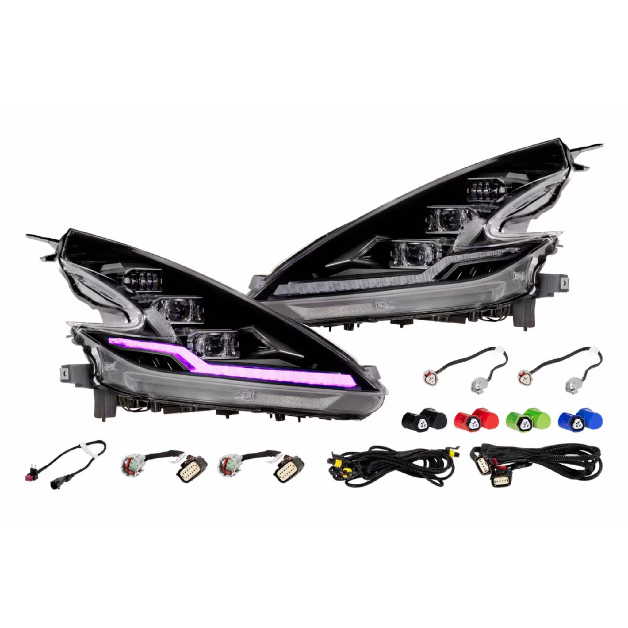 Nissan 370Z: XRGB Evo LED Headlights (2009-2021) – Custom Multicolor LED Lighting by RGB Halo Kits
