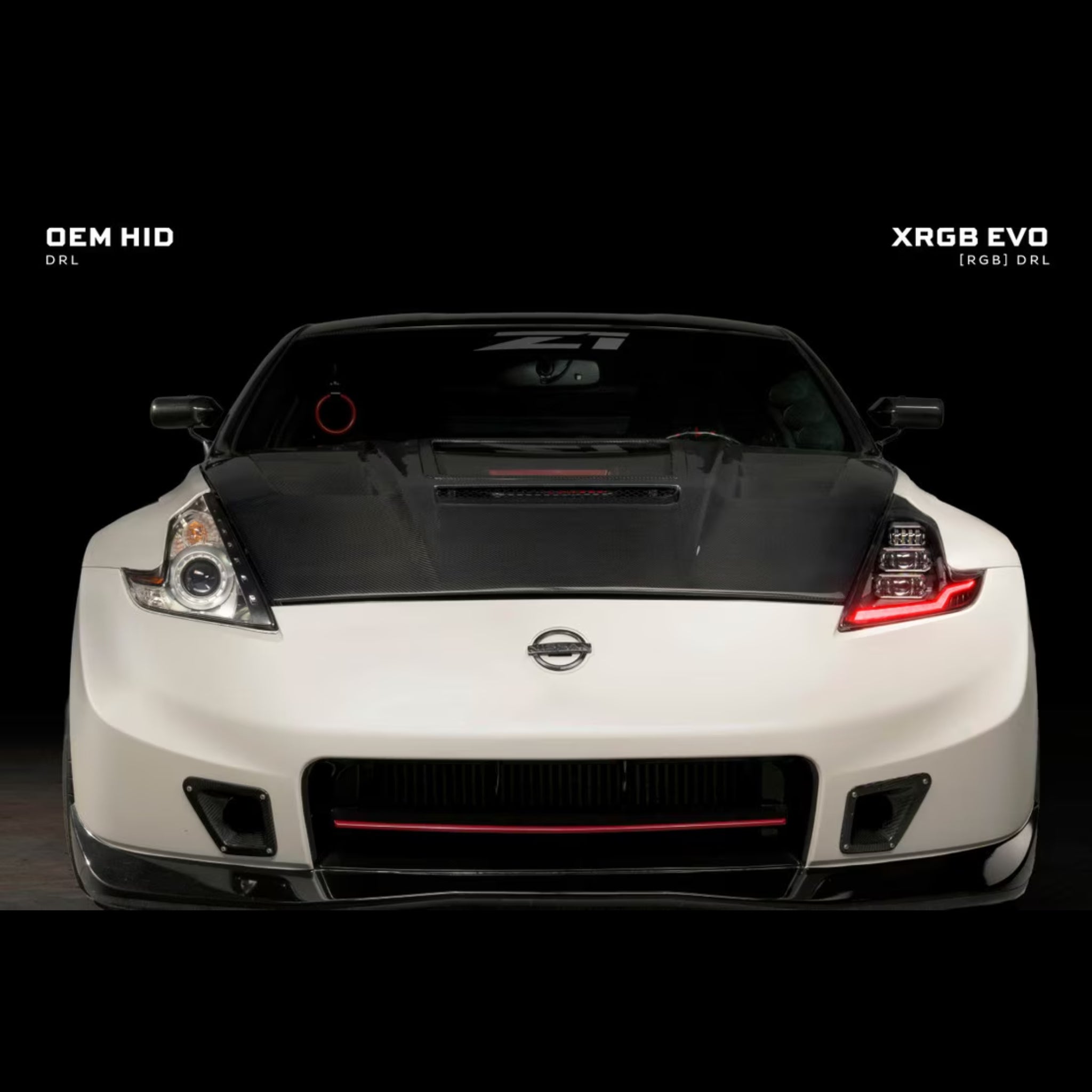 Nissan 370Z: XRGB Evo LED Headlights (2009-2021) – Custom Multicolor LED Lighting by RGB Halo Kits