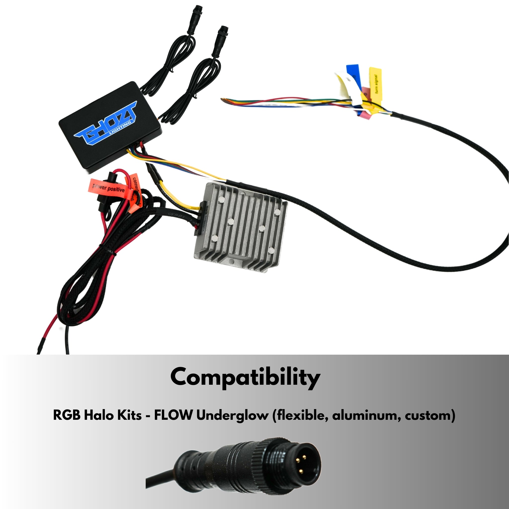 Blueghozt Bluetooth Controller (Flow / Color Chasing) – Custom Multicolor LED Lighting by RGB Halo Kits
