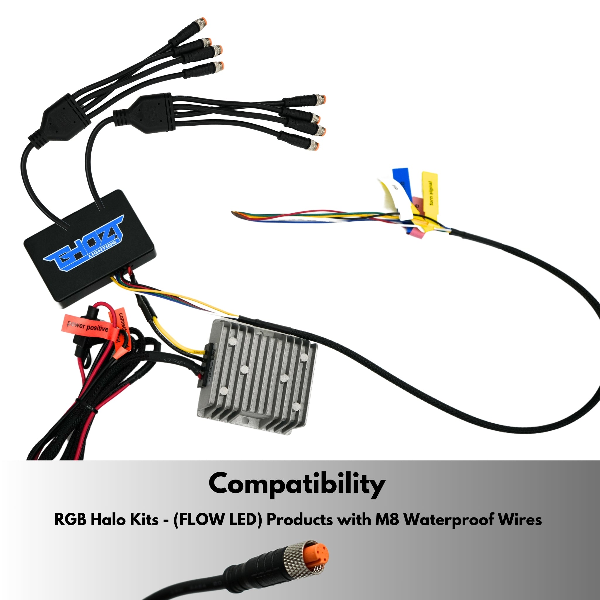 Blueghozt Bluetooth Controller (Flow / Color Chasing) – Custom Multicolor LED Lighting by RGB Halo Kits