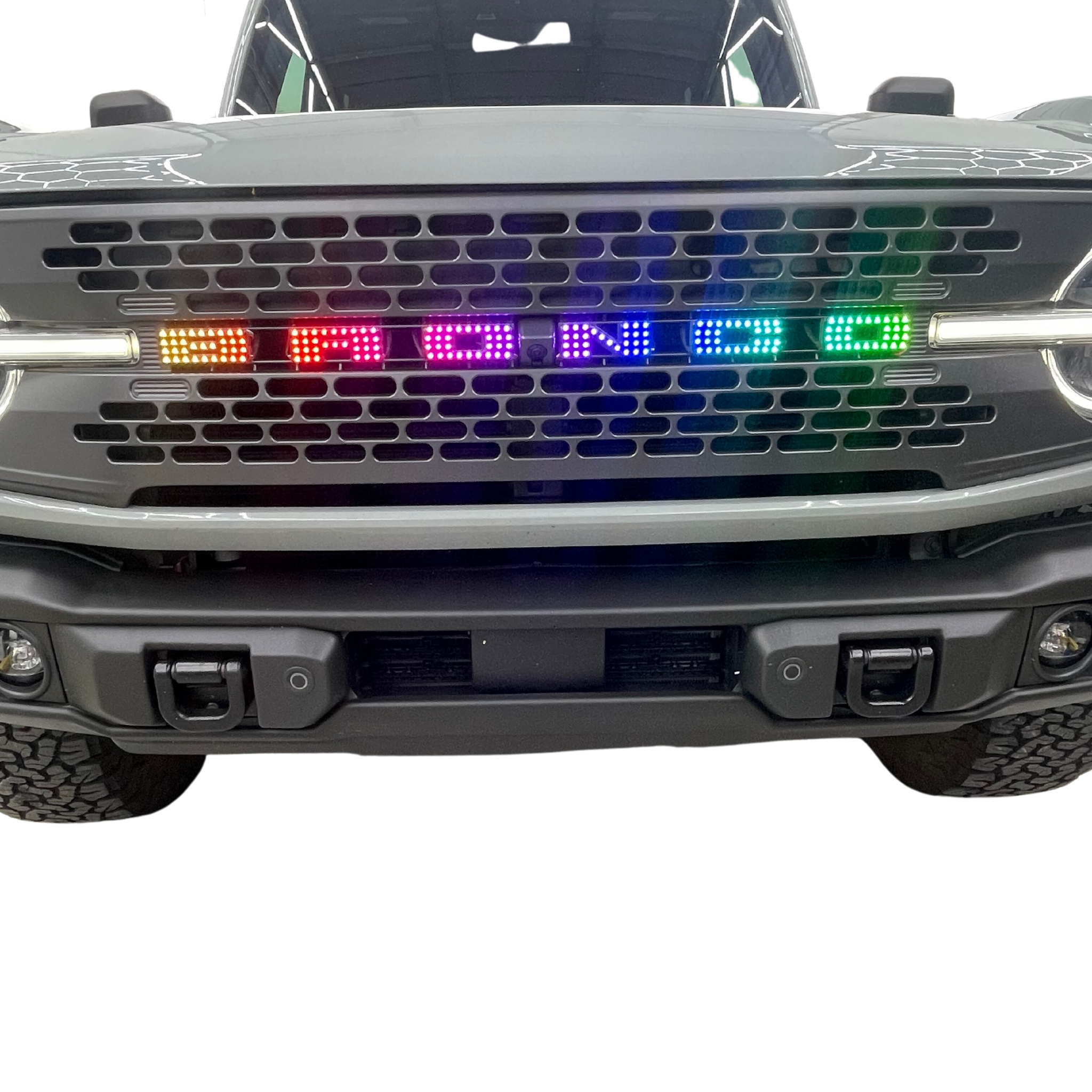 Bronco LED Emblem Letters (Multicolor Flow) – Custom Multicolor LED Lighting by RGB Halo Kits