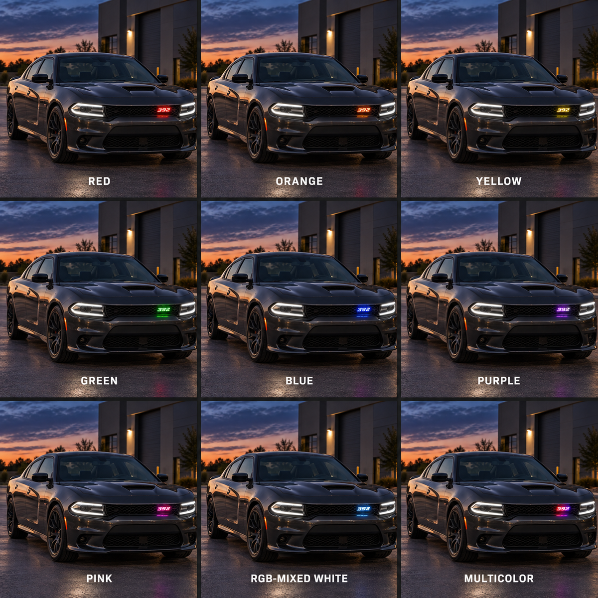 LED Emblem Badge: (Multicolor) – Compatible with Dodge 392 Models