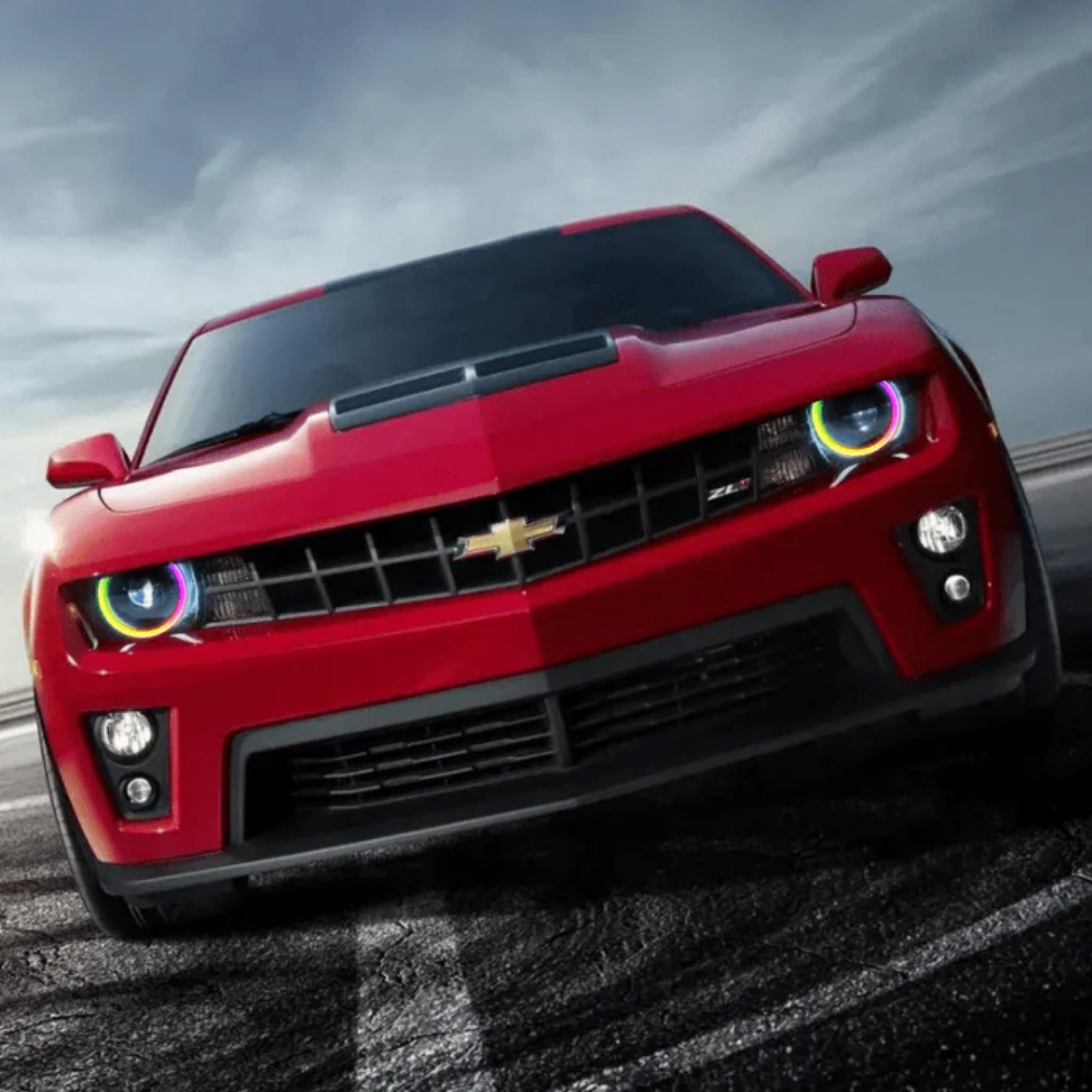 Chevrolet Camaro Headlight Multicolor Halo Kit (2010-2013) – Custom Multicolor LED Lighting by RGB Halo Kits
