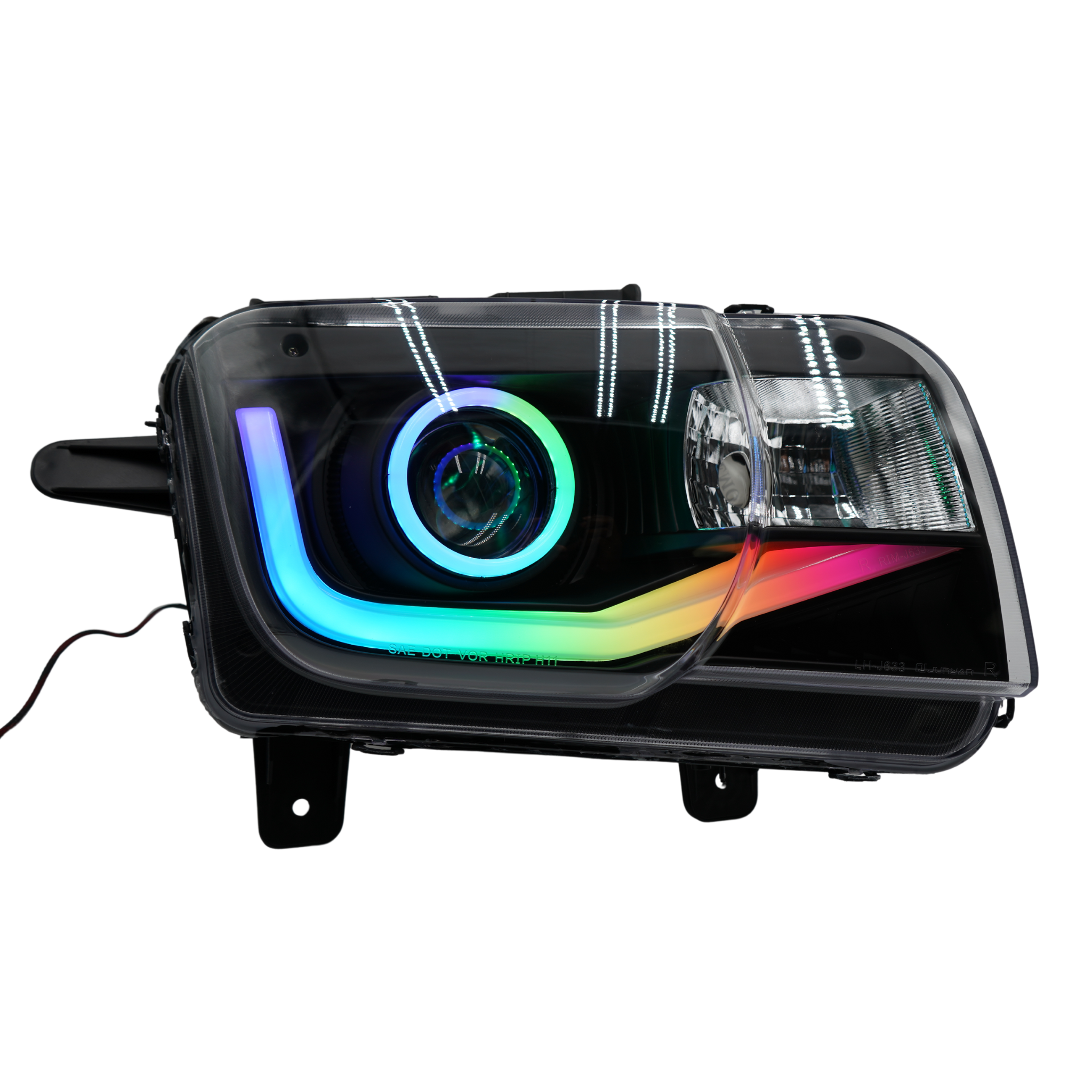 Chevrolet Camaro: Multicolor Flow Series Headlights (2010-2013) – Custom Multicolor LED Lighting by RGB Halo Kits