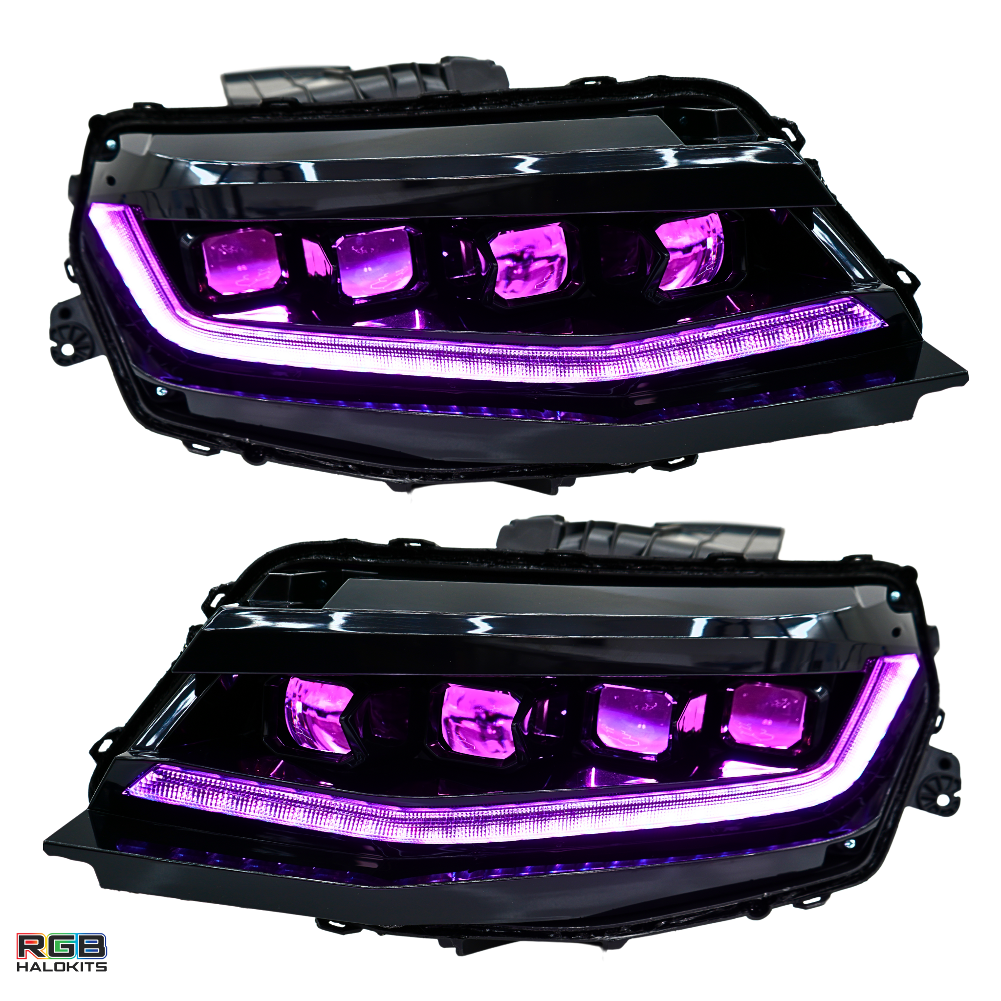 Chevrolet Camaro: Multicolor Flow Series Headlights (2016-2018) | XB Morimoto – Custom Multicolor LED Lighting by RGB Halo Kits