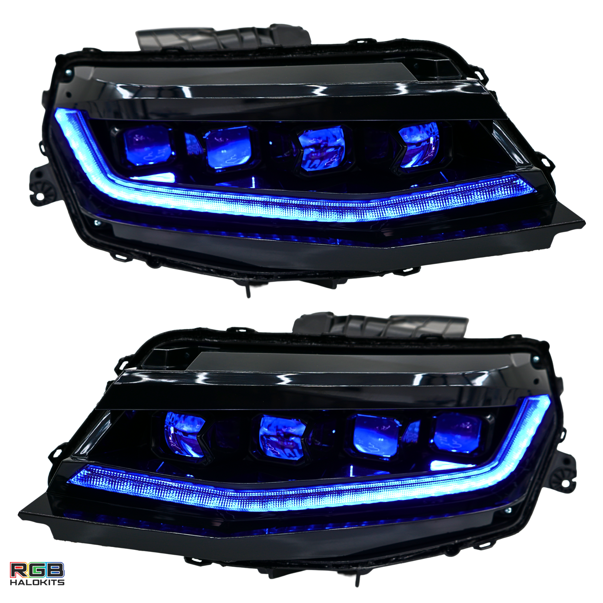 Chevrolet Camaro: Multicolor Flow Series Headlights (2016-2018) | XB Morimoto – Custom Multicolor LED Lighting by RGB Halo Kits