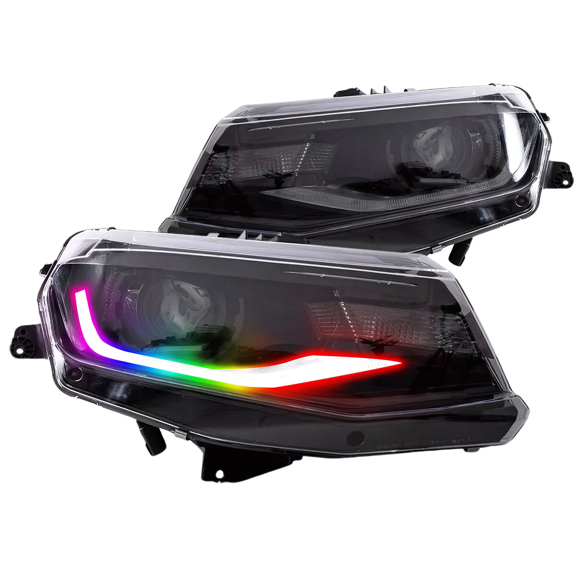 Chevrolet Camaro: Multicolor Flow Series Headlights (2016-2018) – Custom Multicolor LED Lighting by RGB Halo Kits