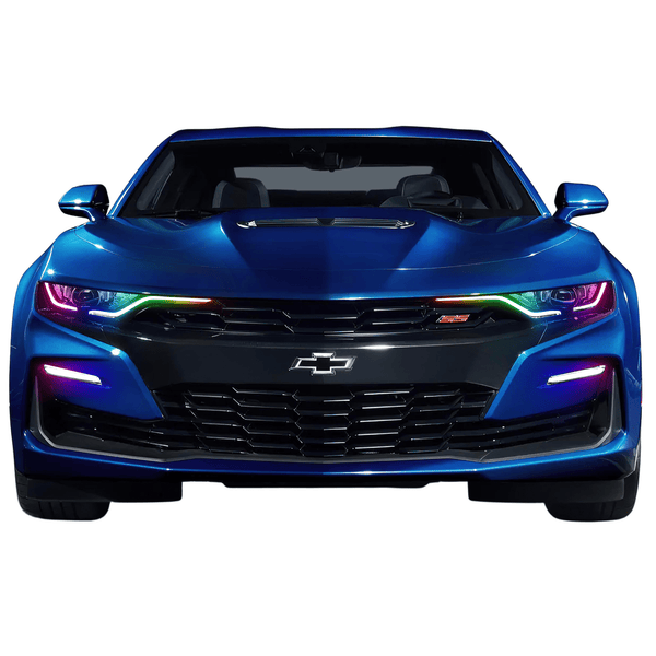 Chevrolet Camaro RS/SS: Multicolor RGBW Headlights (2019-2024) – Custom Multicolor LED Lighting by RGB Halo Kits