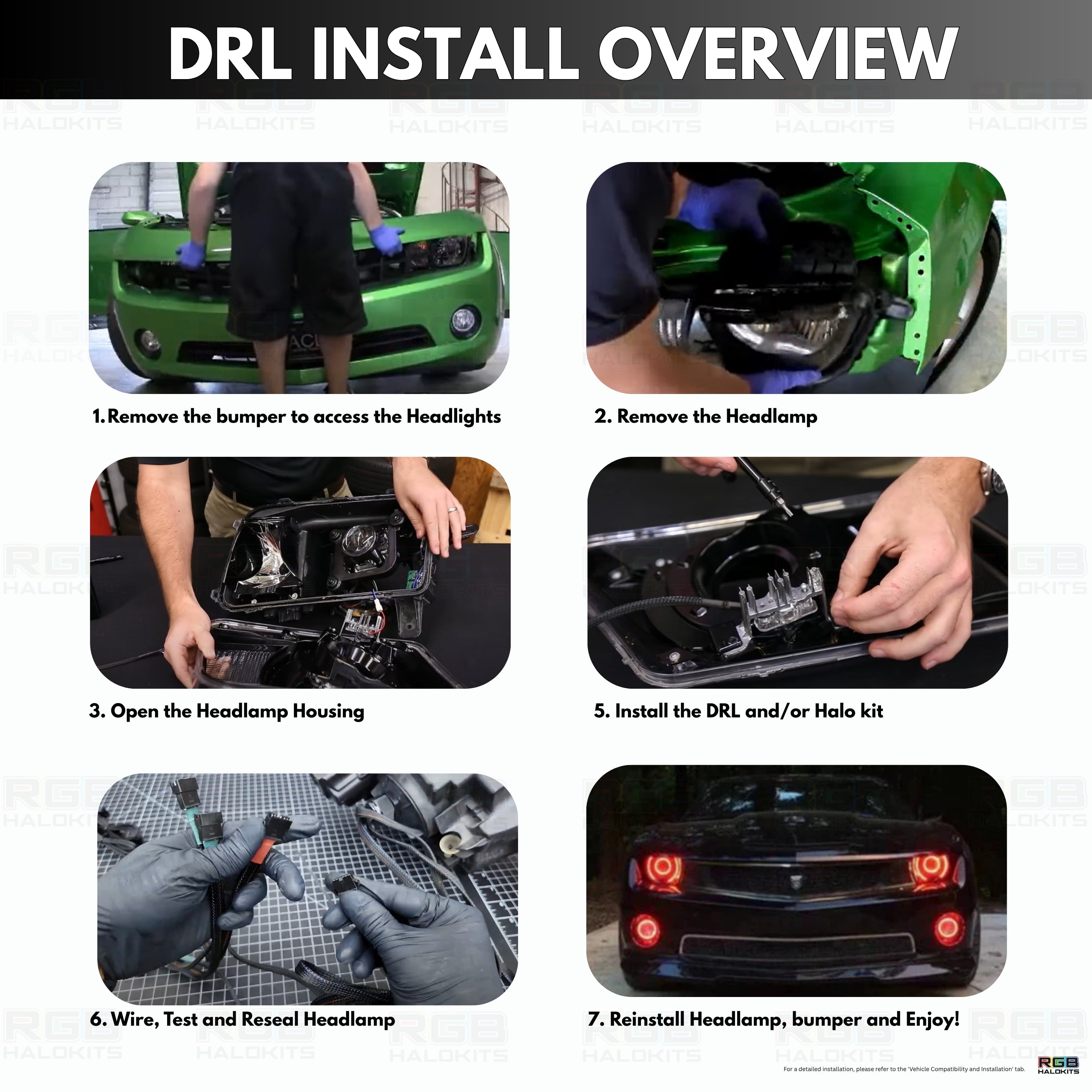 Chevrolet Camaro RS/SS RGBW DRL Boards (2010-2013) – Custom Multicolor LED Lighting by RGB Halo Kits