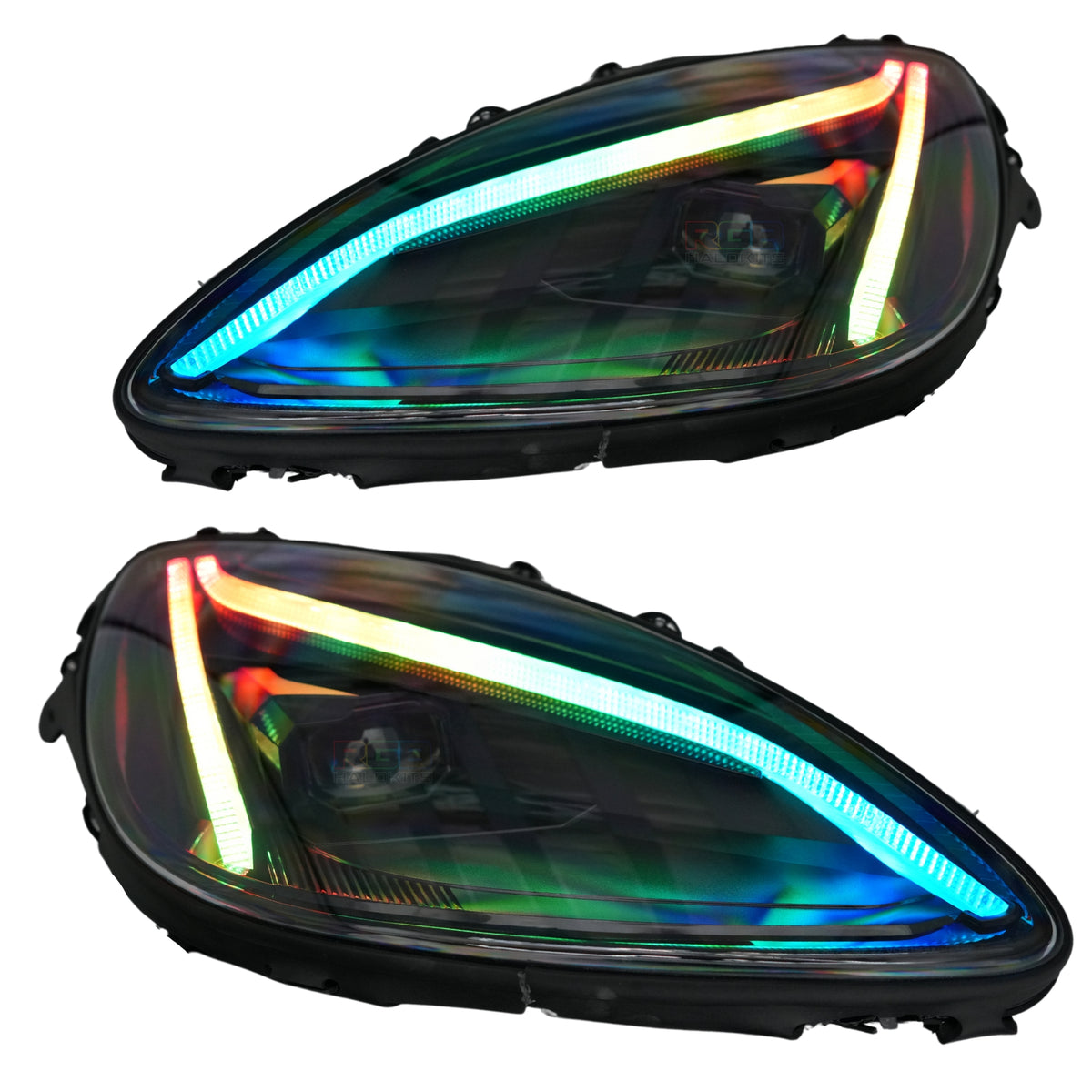 Chevrolet Corvette: Multicolor Flow Series LED Headlights Gen II (2005-2013) | XB Morimoto – Custom Multicolor LED Lighting by RGB Halo Kits