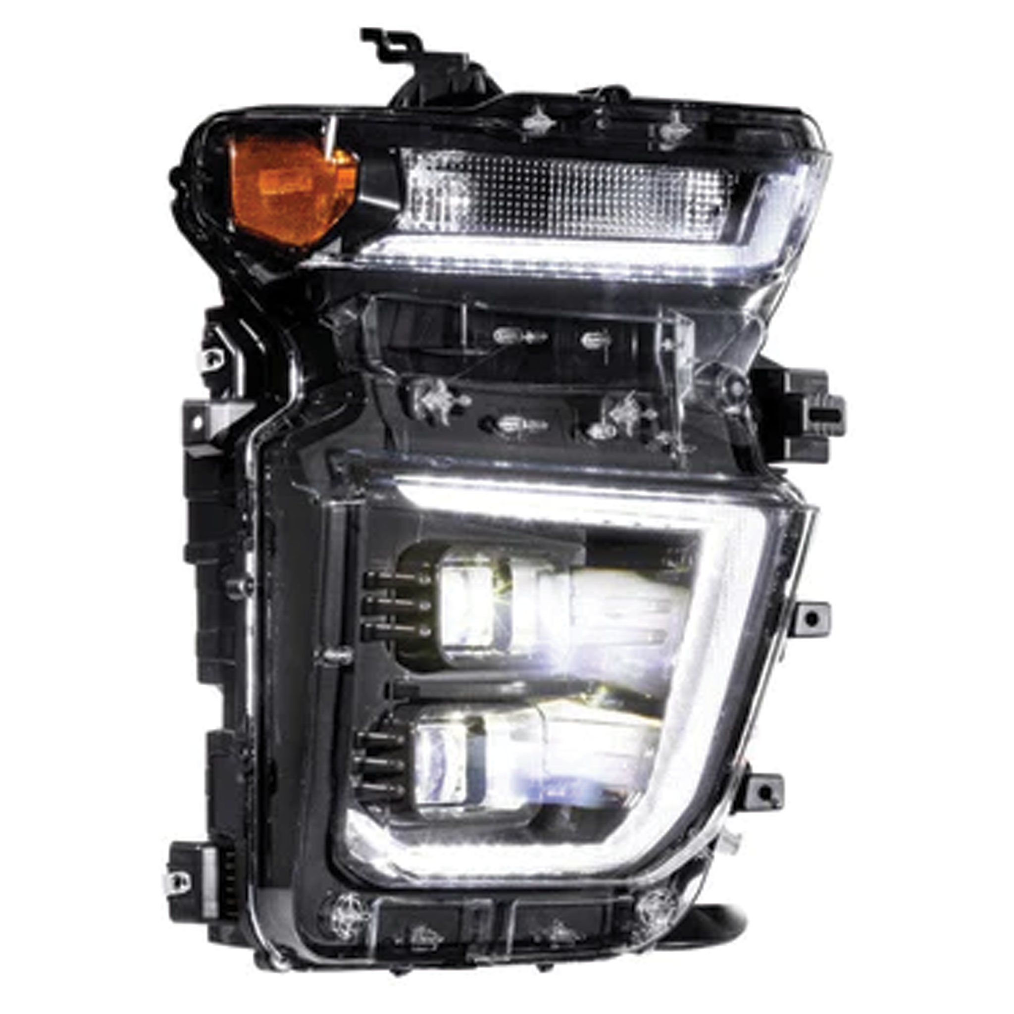 Chevrolet Silverado HD: Headlights (2020 - 2024) | XB Hybrid – Custom Multicolor LED Lighting by RGB Halo Kits