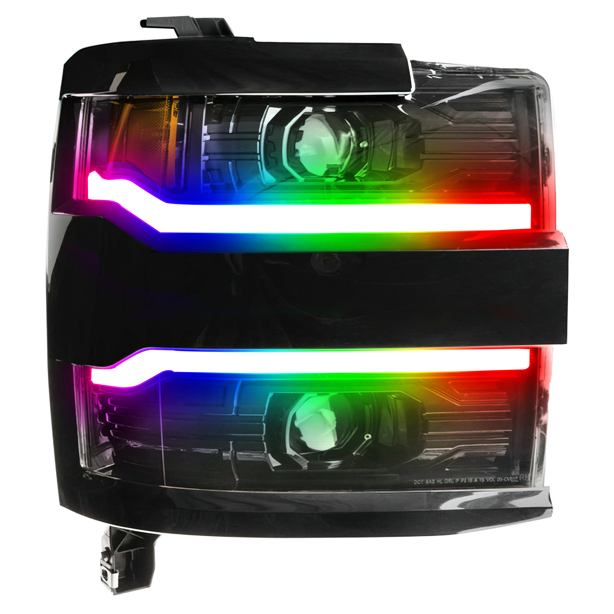 Chevrolet Silverado HD: Multicolor Flow Series Headlights (2015-2019) | XB Morimoto – Custom Multicolor LED Lighting by RGB Halo Kits