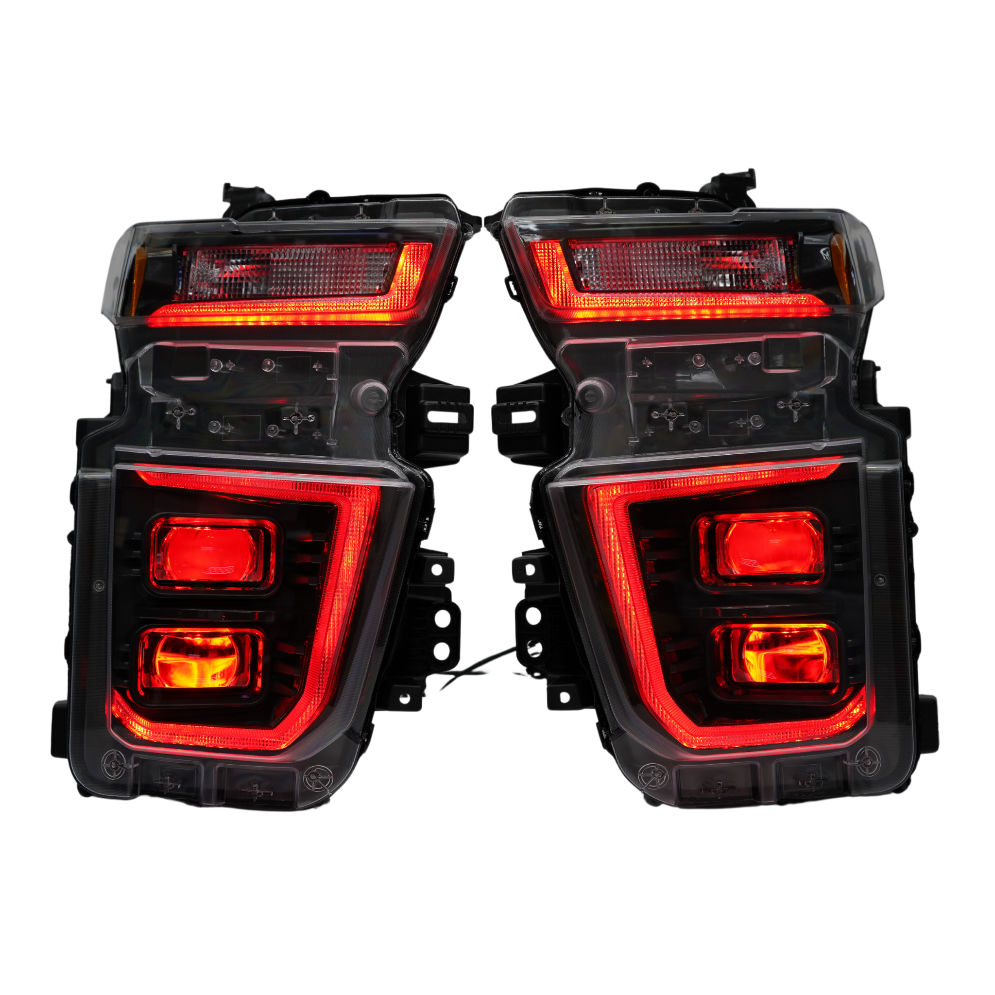 Chevrolet Silverado HD: Multicolor Flow Series Headlights (2020-2024) | XB Hybrid Morimoto – Custom Multicolor LED Lighting by RGB Halo Kits