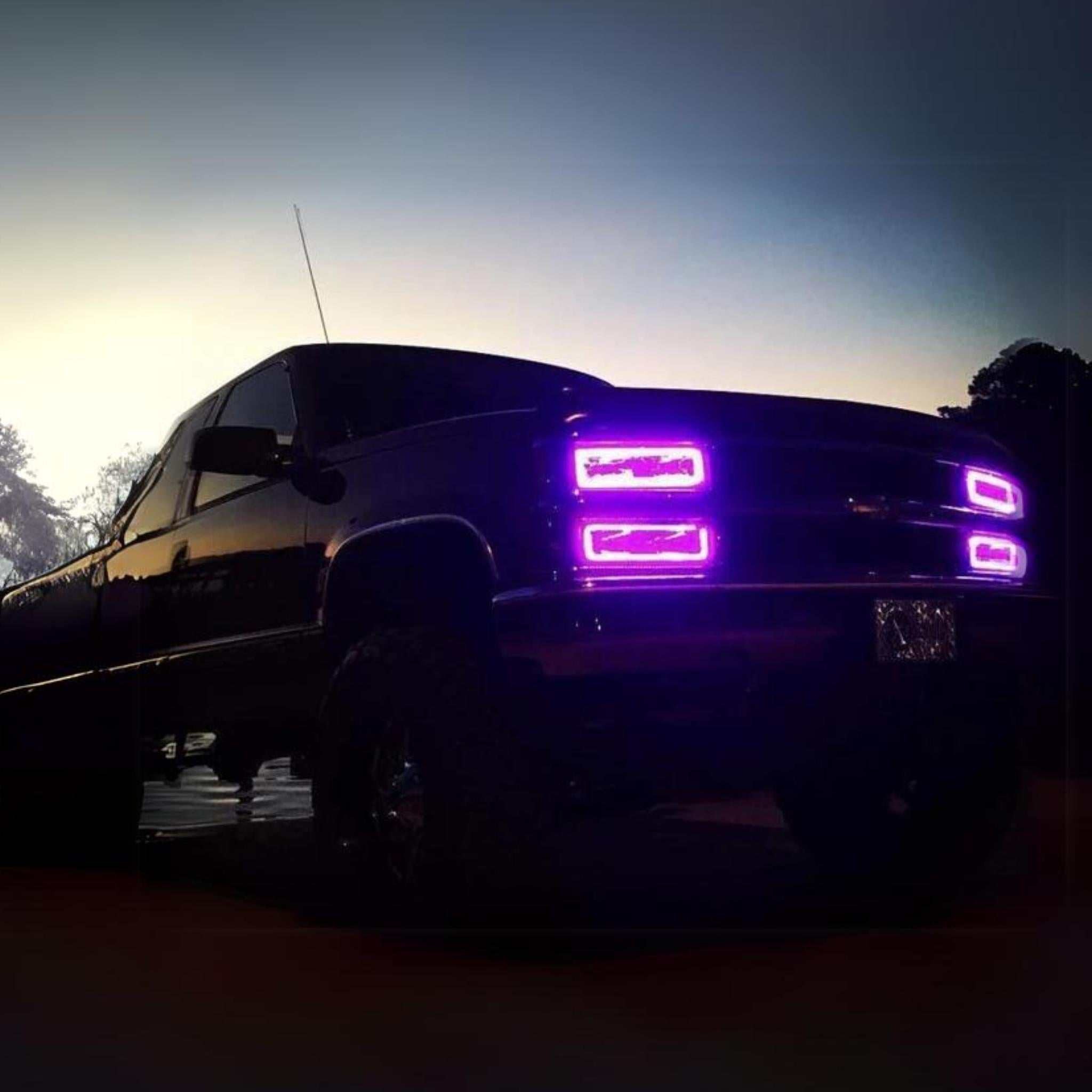 Chevrolet Silverado Headlight Multicolor Halo Kit (1989-1999) – Custom Multicolor LED Lighting by RGB Halo Kits