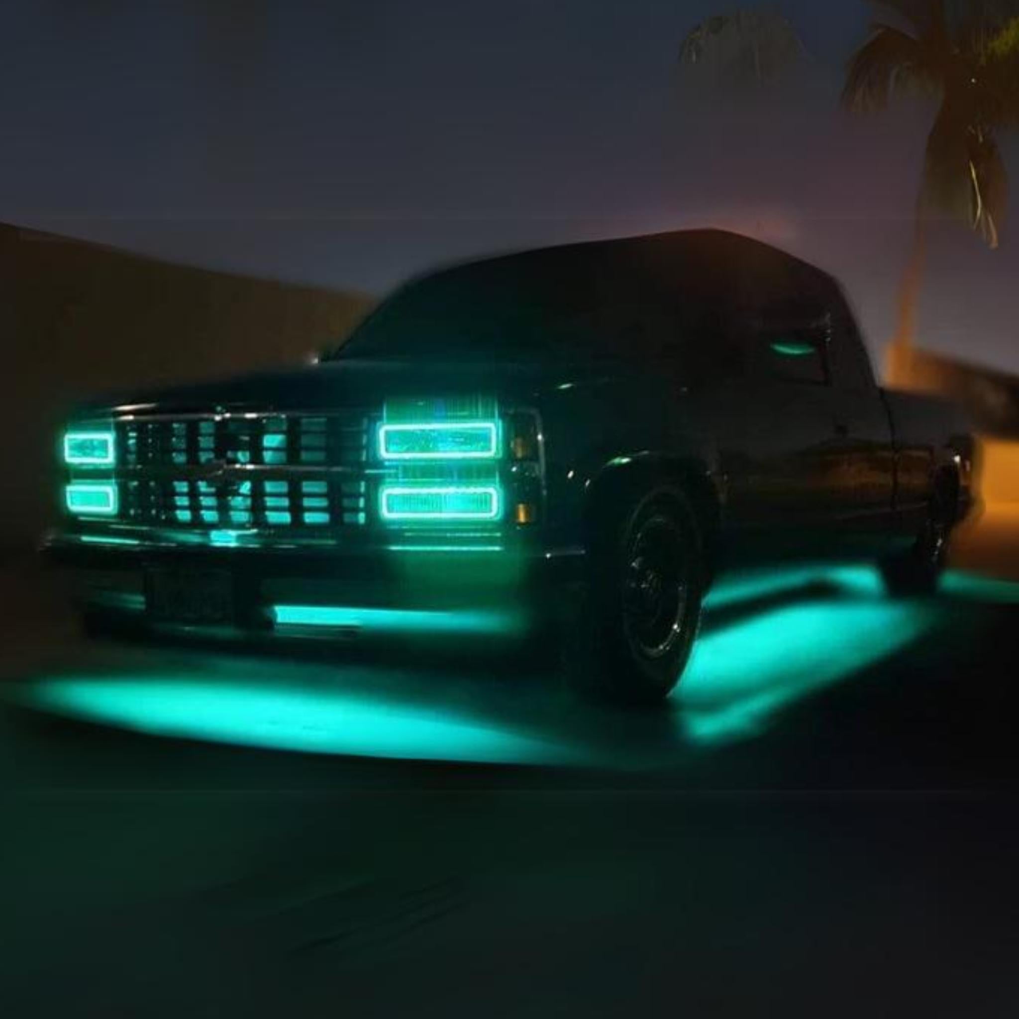 Chevrolet Silverado Headlight Multicolor Halo Kit (1989-1999) – Custom Multicolor LED Lighting by RGB Halo Kits