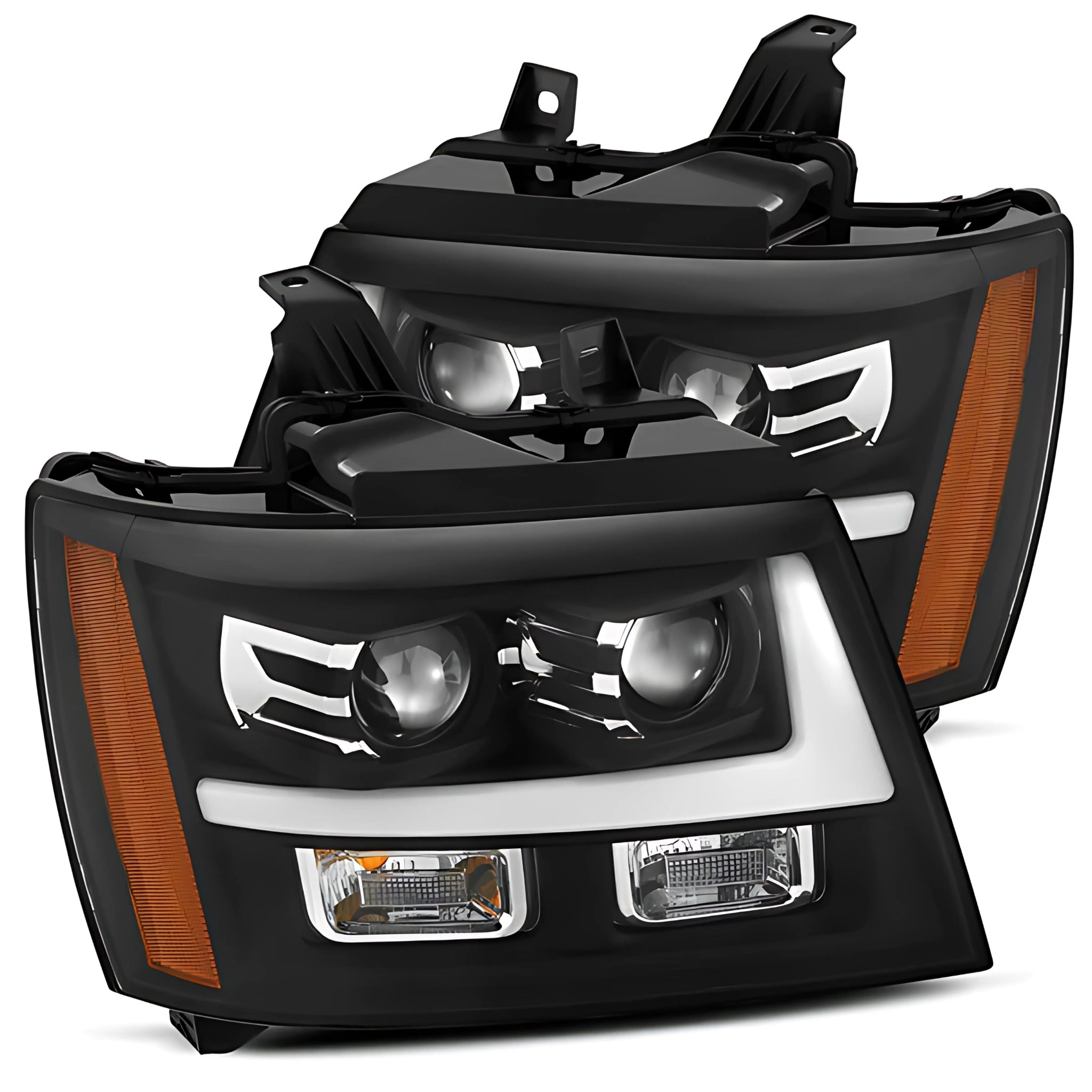 Chevrolet Tahoe/Suburban (2007-2014) / Chevrolet Avalanche (2007-2013) Headlights | Alpharex – Custom Multicolor LED Lighting by RGB Halo Kits
