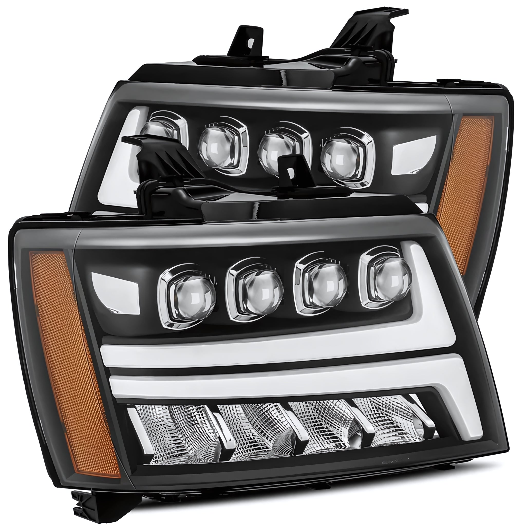 Chevrolet Tahoe/Suburban (2007-2014) / Chevrolet Avalanche (2007-2013) Headlights | Alpharex – Custom Multicolor LED Lighting by RGB Halo Kits