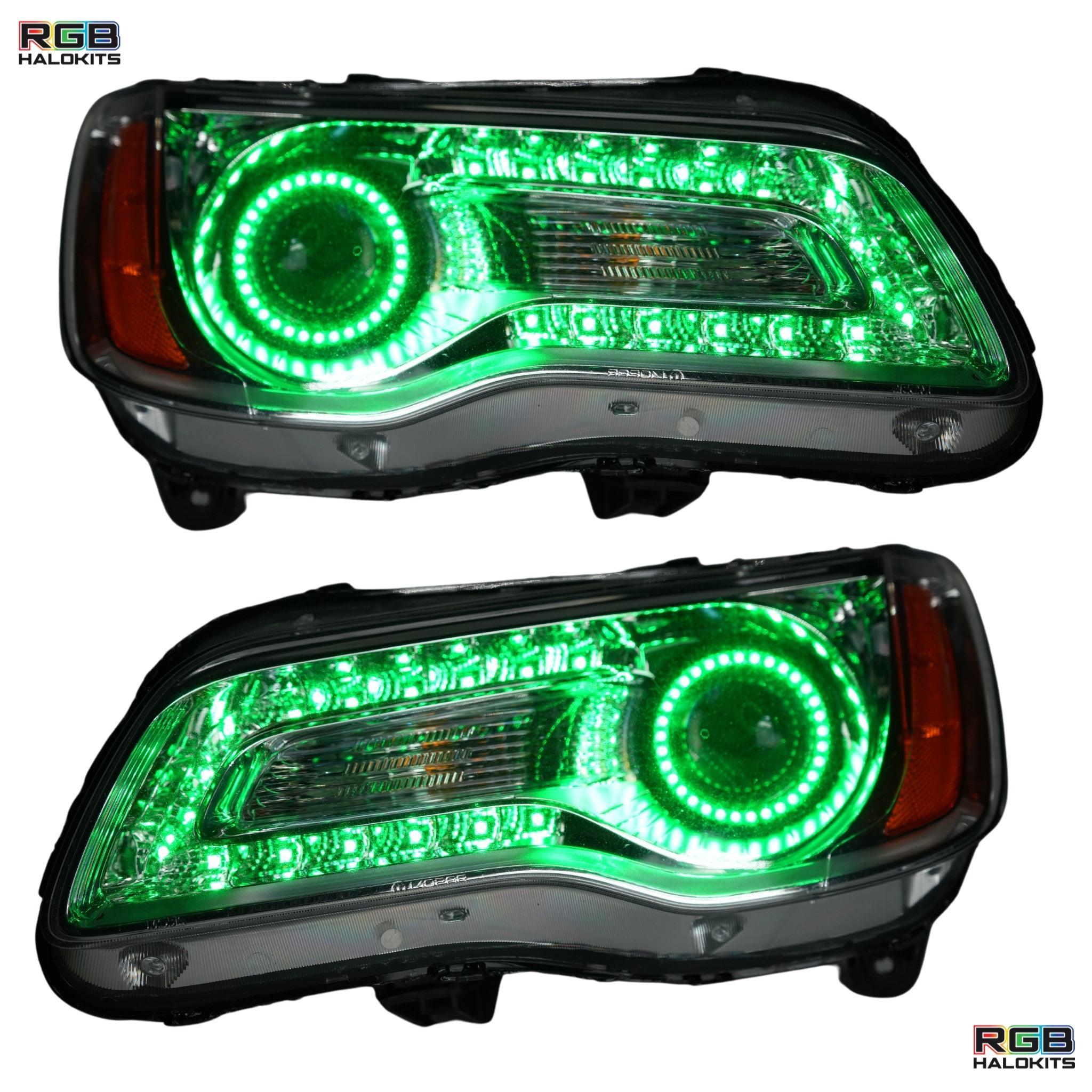 Chrysler 300: Multicolor Flow Series Headlights (2011-2023) – Custom Multicolor LED Lighting by RGB Halo Kits