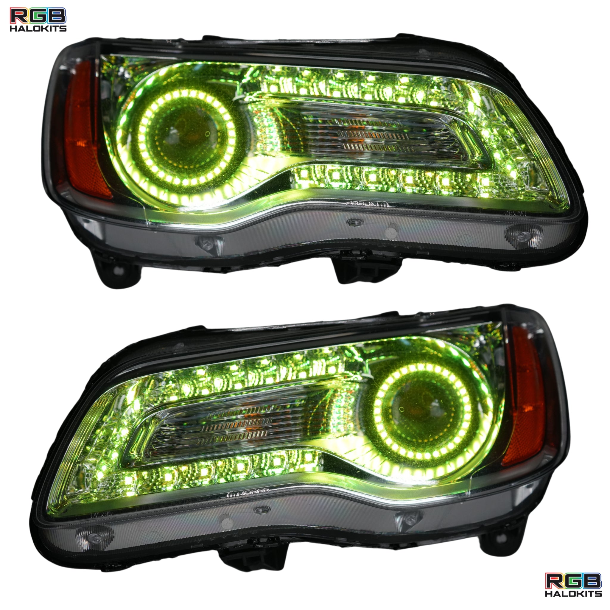 Chrysler 300: Multicolor Flow Series Headlights (2011-2023) – Custom Multicolor LED Lighting by RGB Halo Kits