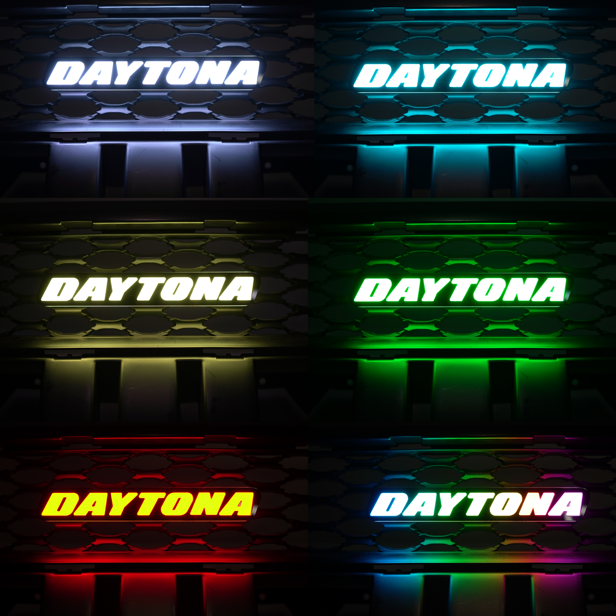 Daytona LED Badge: (Multicolor Flow) – Custom Multicolor LED Lighting by RGB Halo Kits