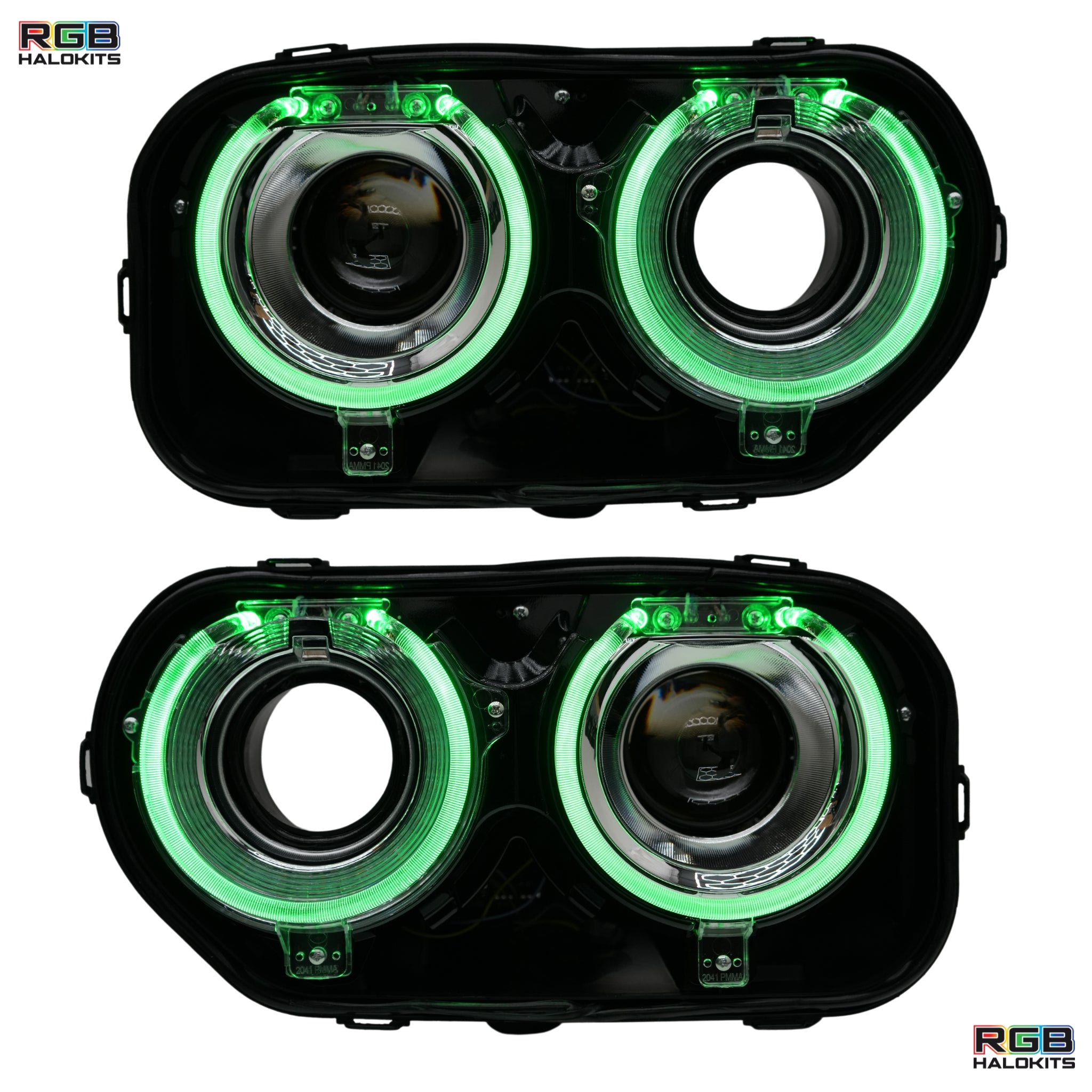 Dodge Challenger: Multicolor Headlights with RGBW Demon Eyes (2015-2023) – Custom Multicolor LED Lighting by RGB Halo Kits